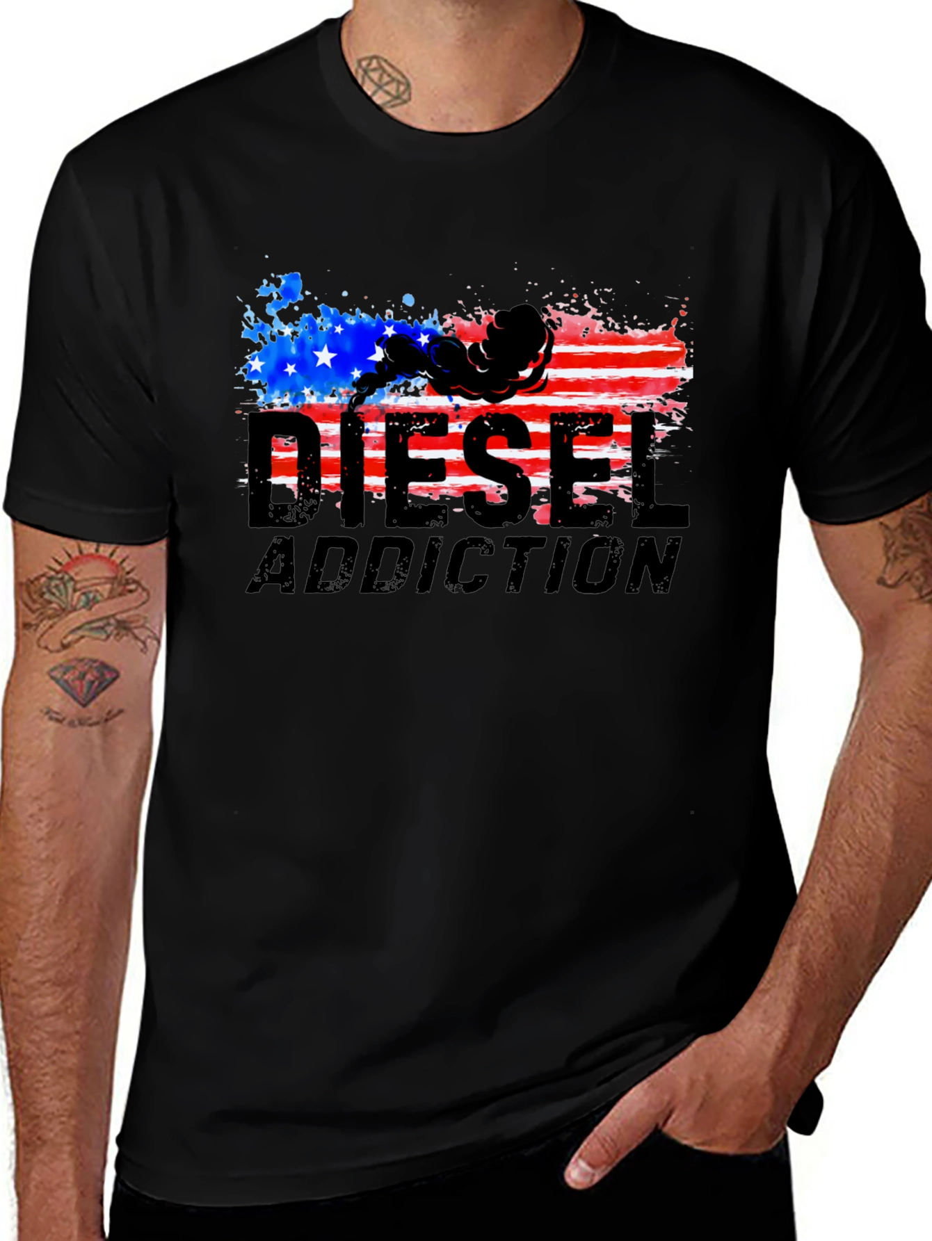 Diesel Addiction Patriotic Graphic T-Shirt