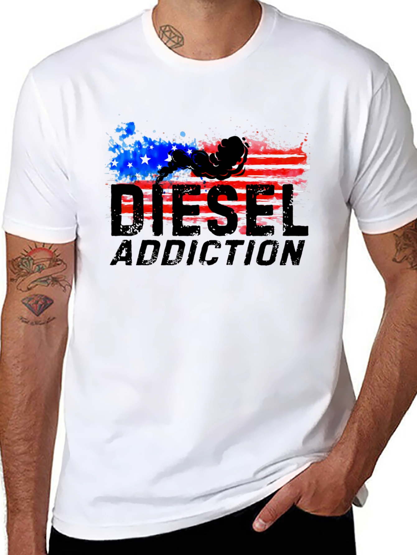 Diesel Addiction Patriotic Graphic T-Shirt