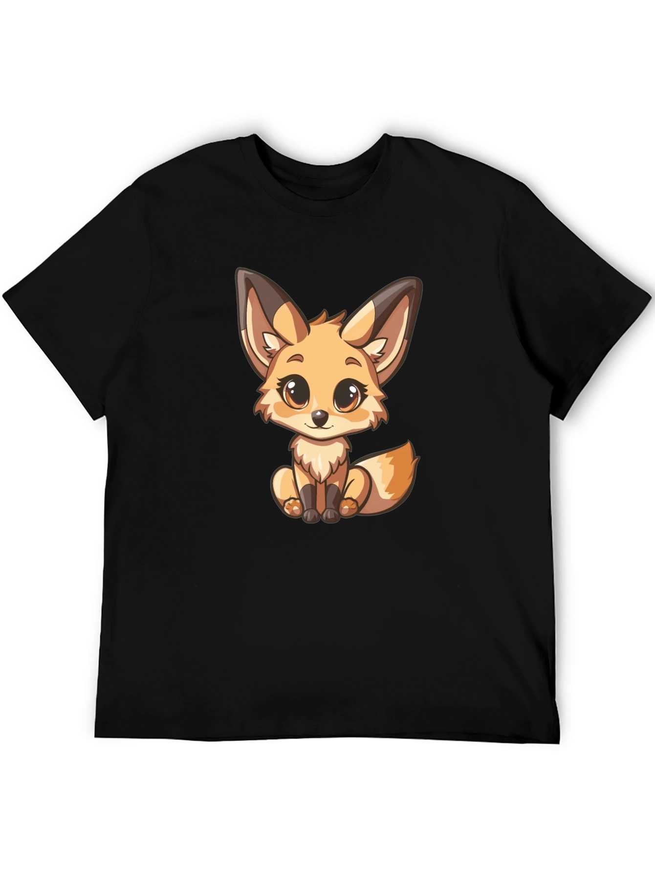 Cute Fox Graphic T-Shirt - Unisex Black Tee