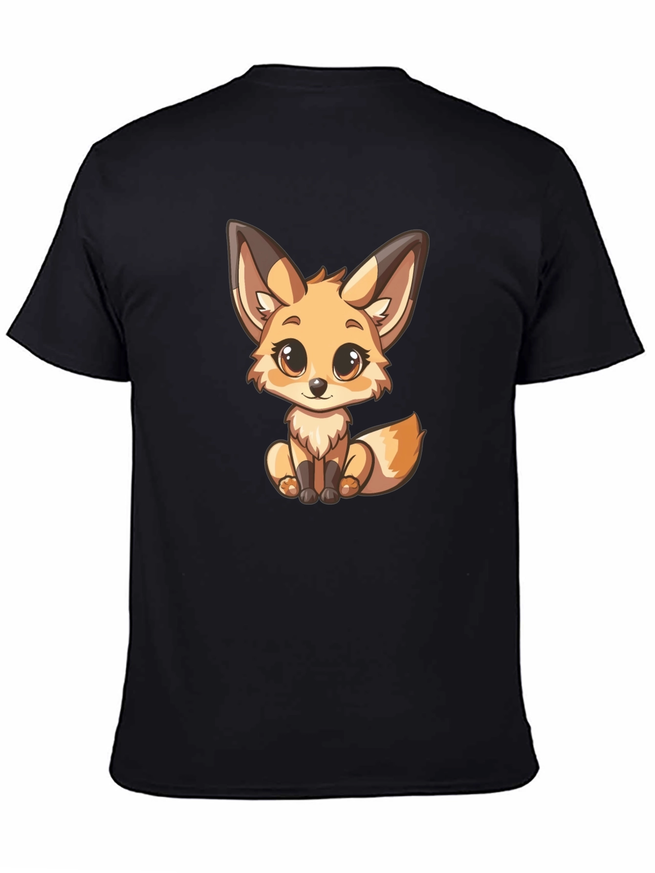 Cute Fox Graphic T-Shirt - Unisex Black Tee