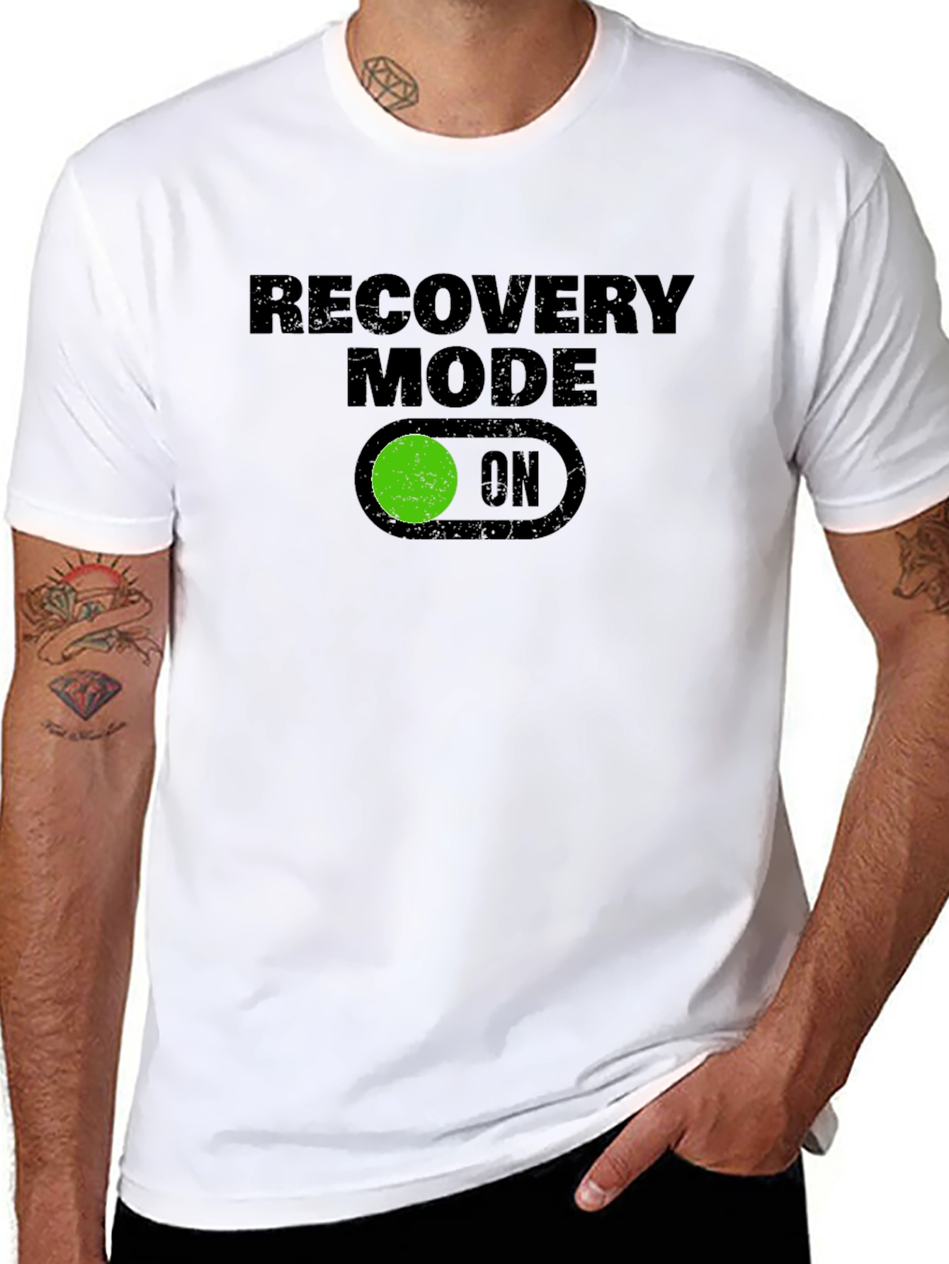 Recovery Mode ON Graphic Tee - Black T-Shirt