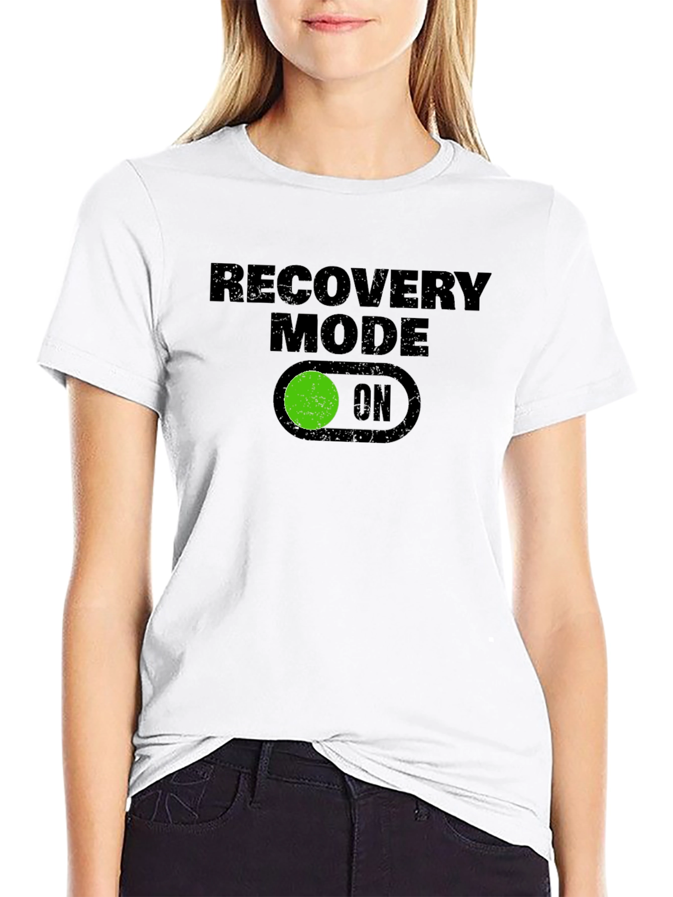 Recovery Mode ON Graphic Tee - Black T-Shirt