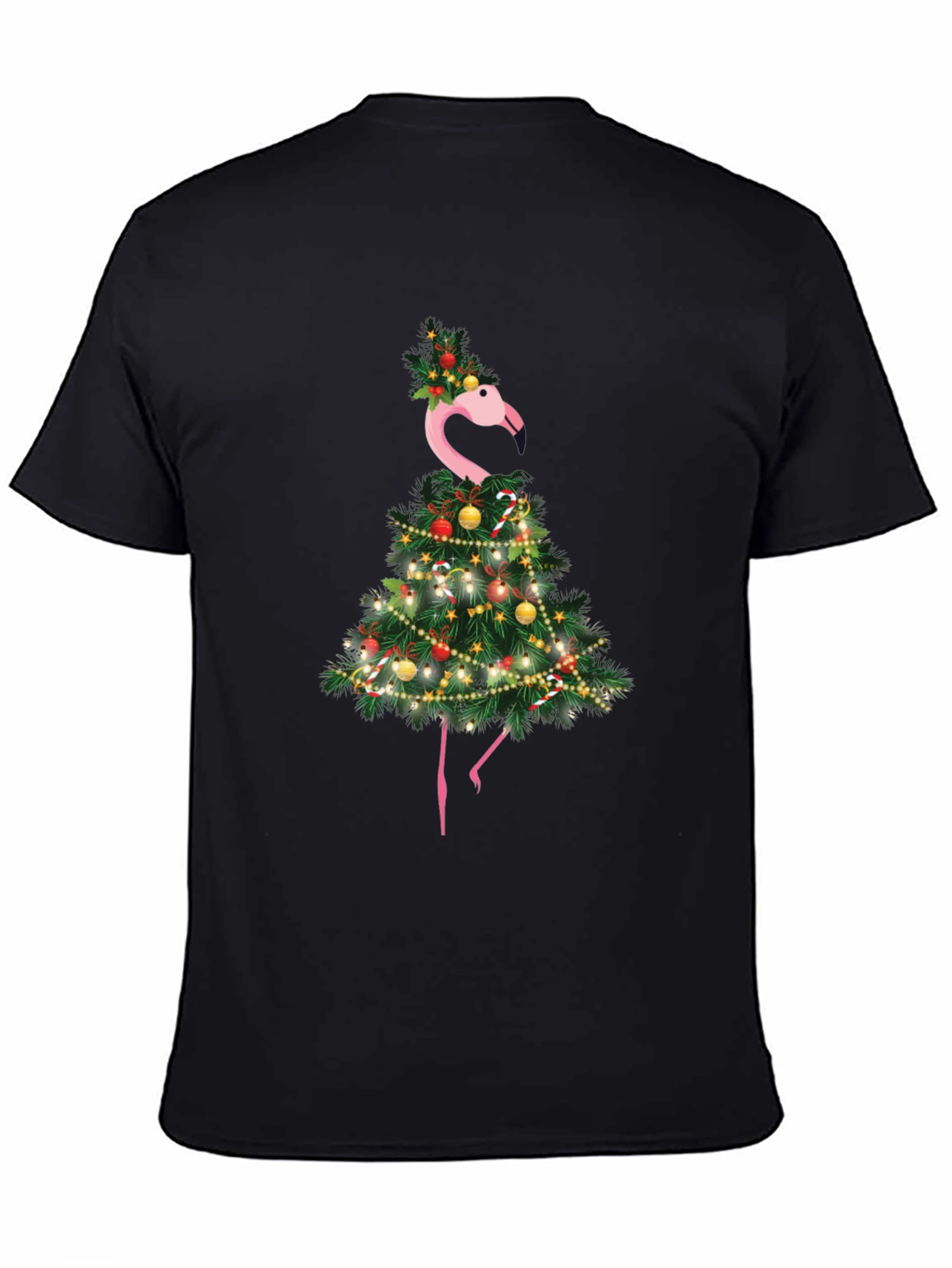 Festive Flamingo Christmas Tree T-Shirt