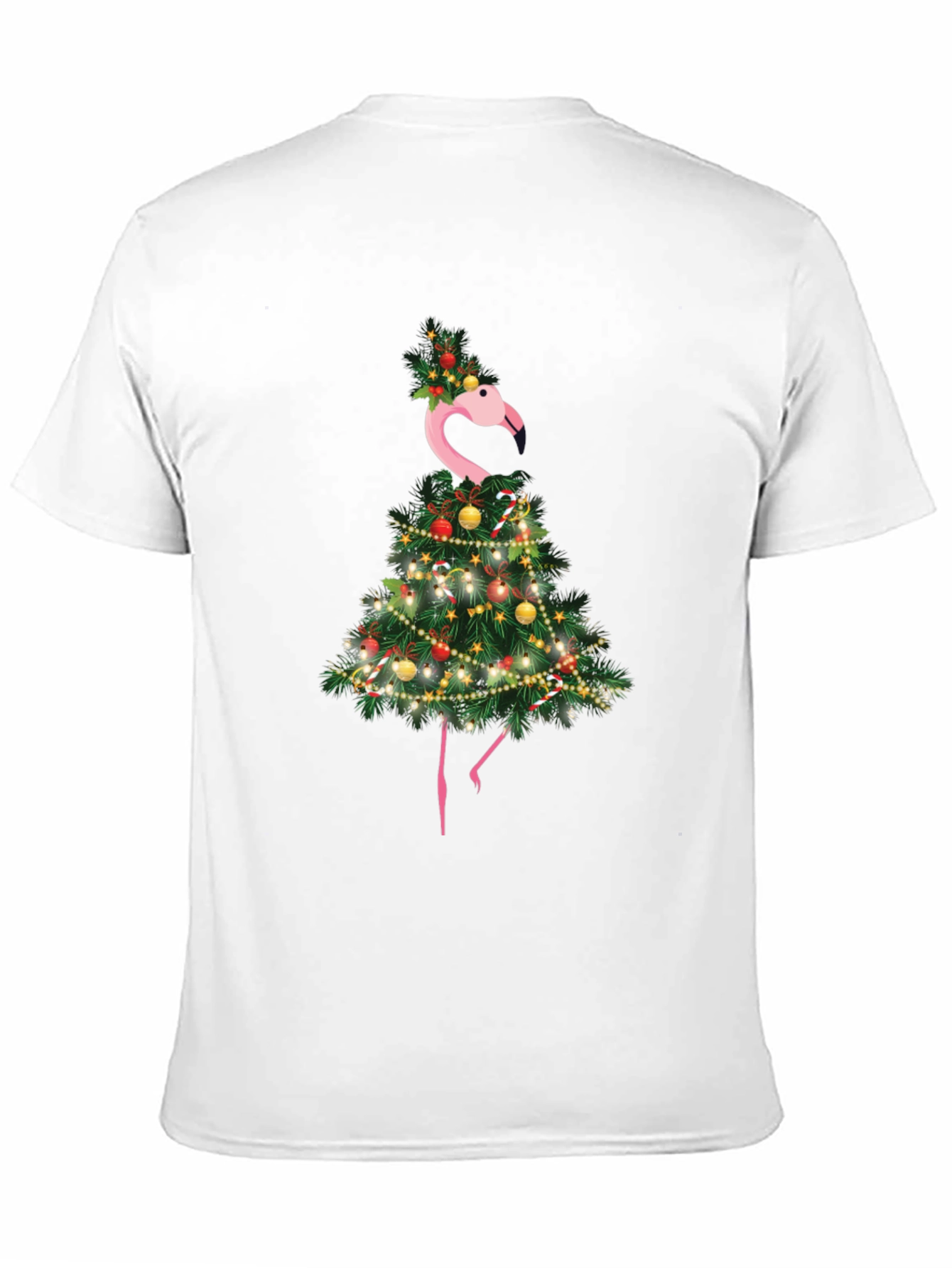 Festive Flamingo Christmas Tree T-Shirt