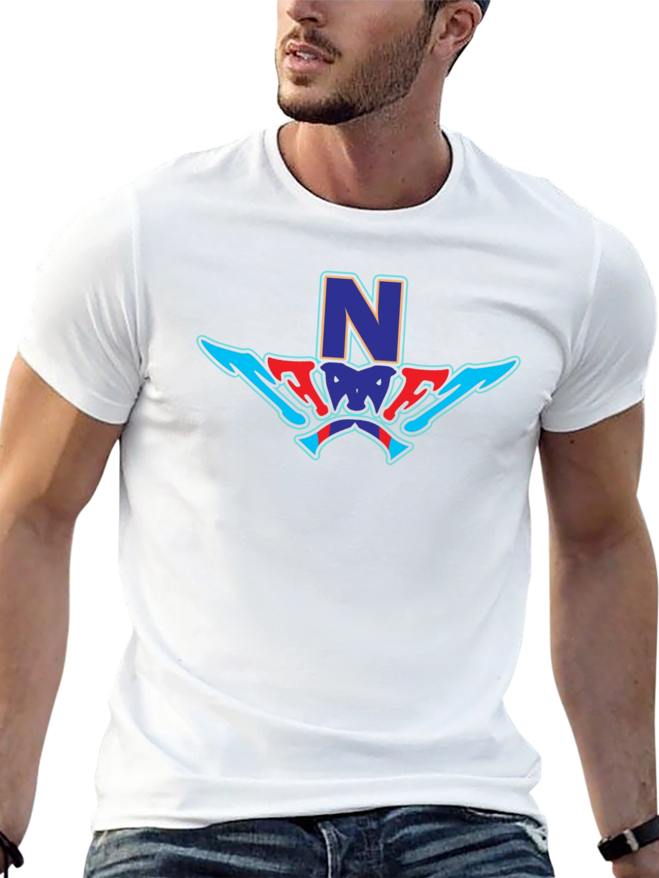 Stylish Black Graphic Tee - N Design