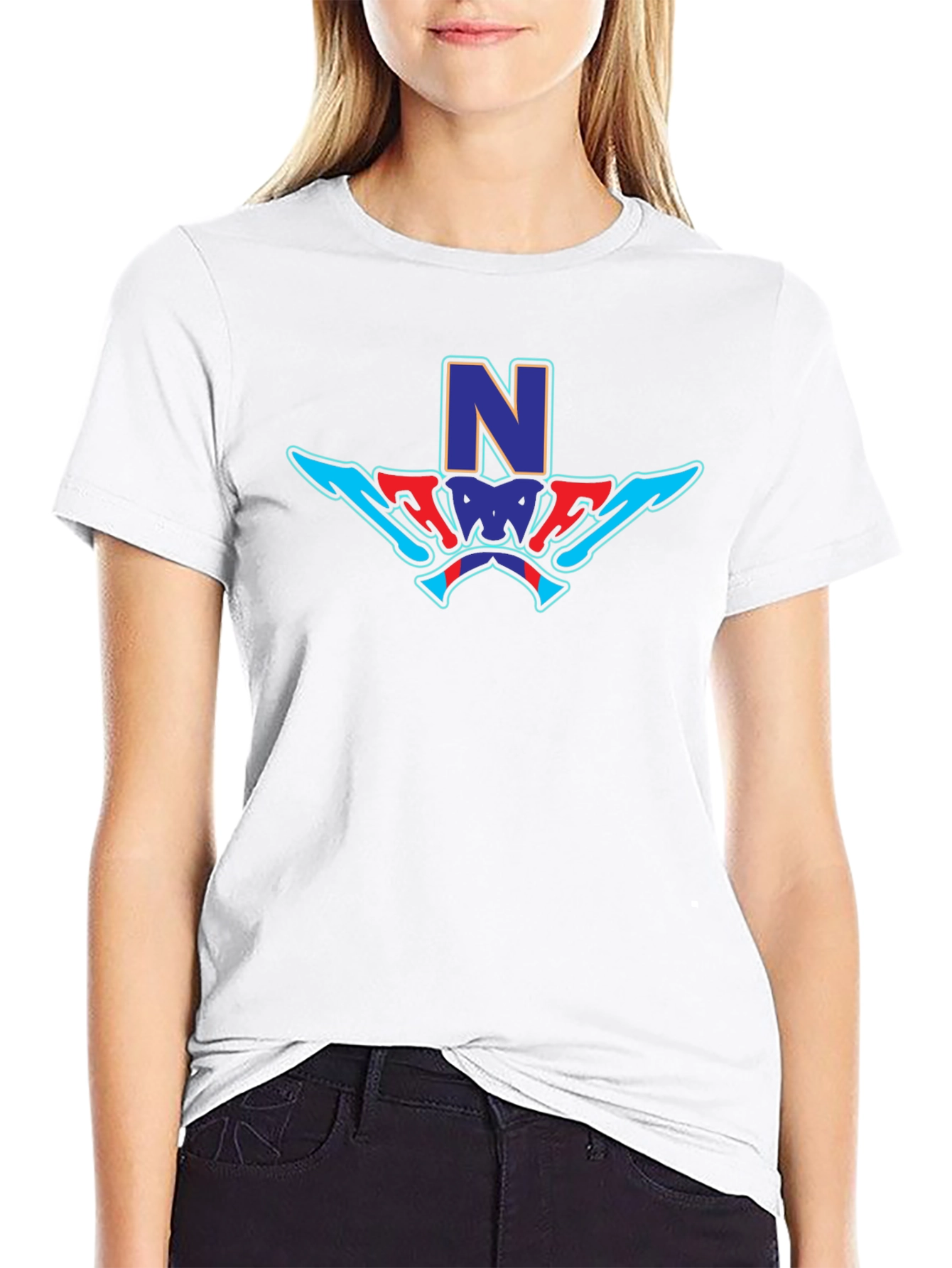 Stylish Black Graphic Tee - N Design