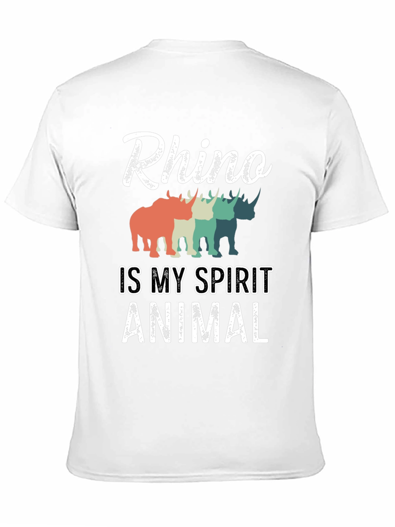 Rhino Spirit Animal Graphic Tee - Trendy T-Shirt