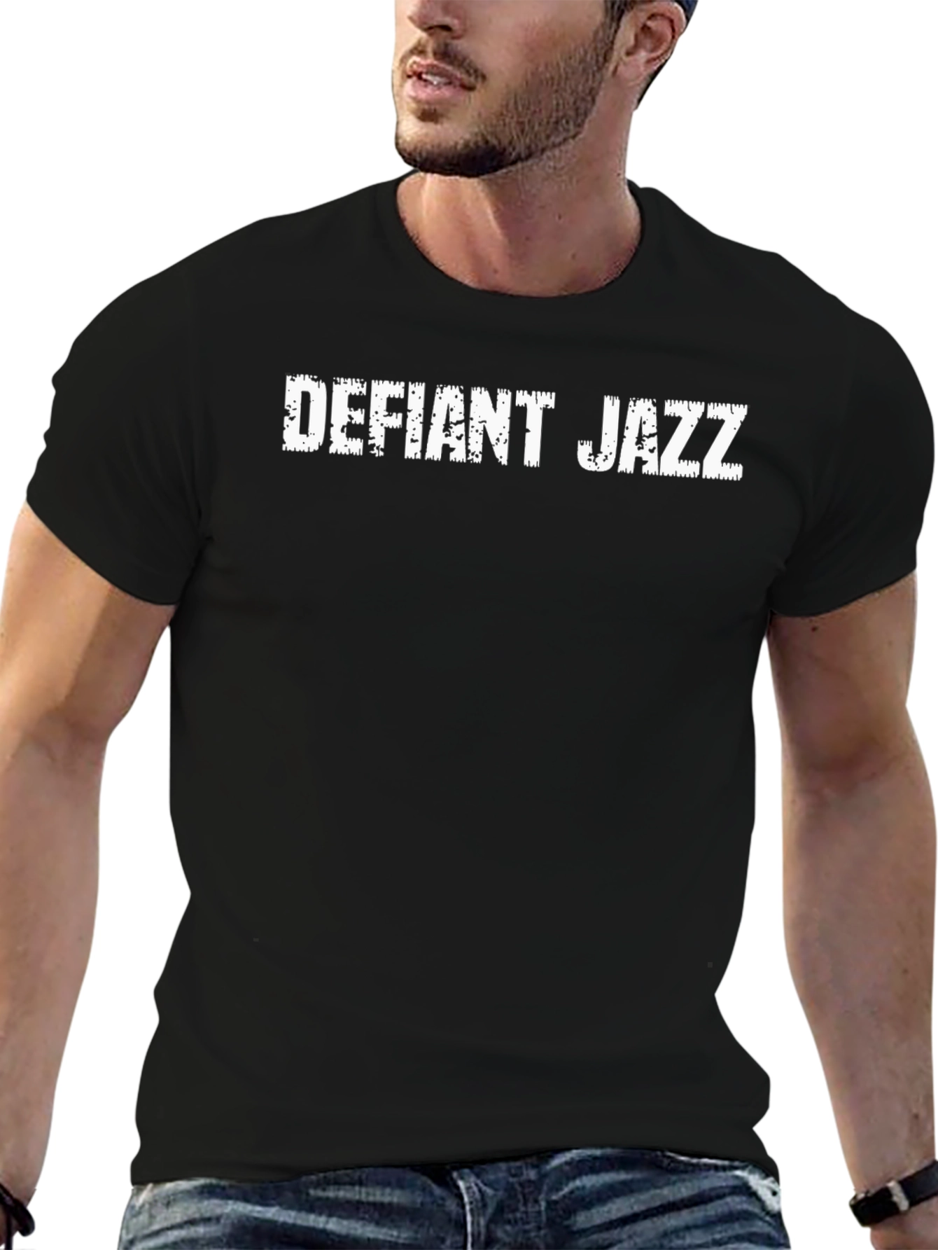 Defiant Jazz Graphic Tee - Modern Style