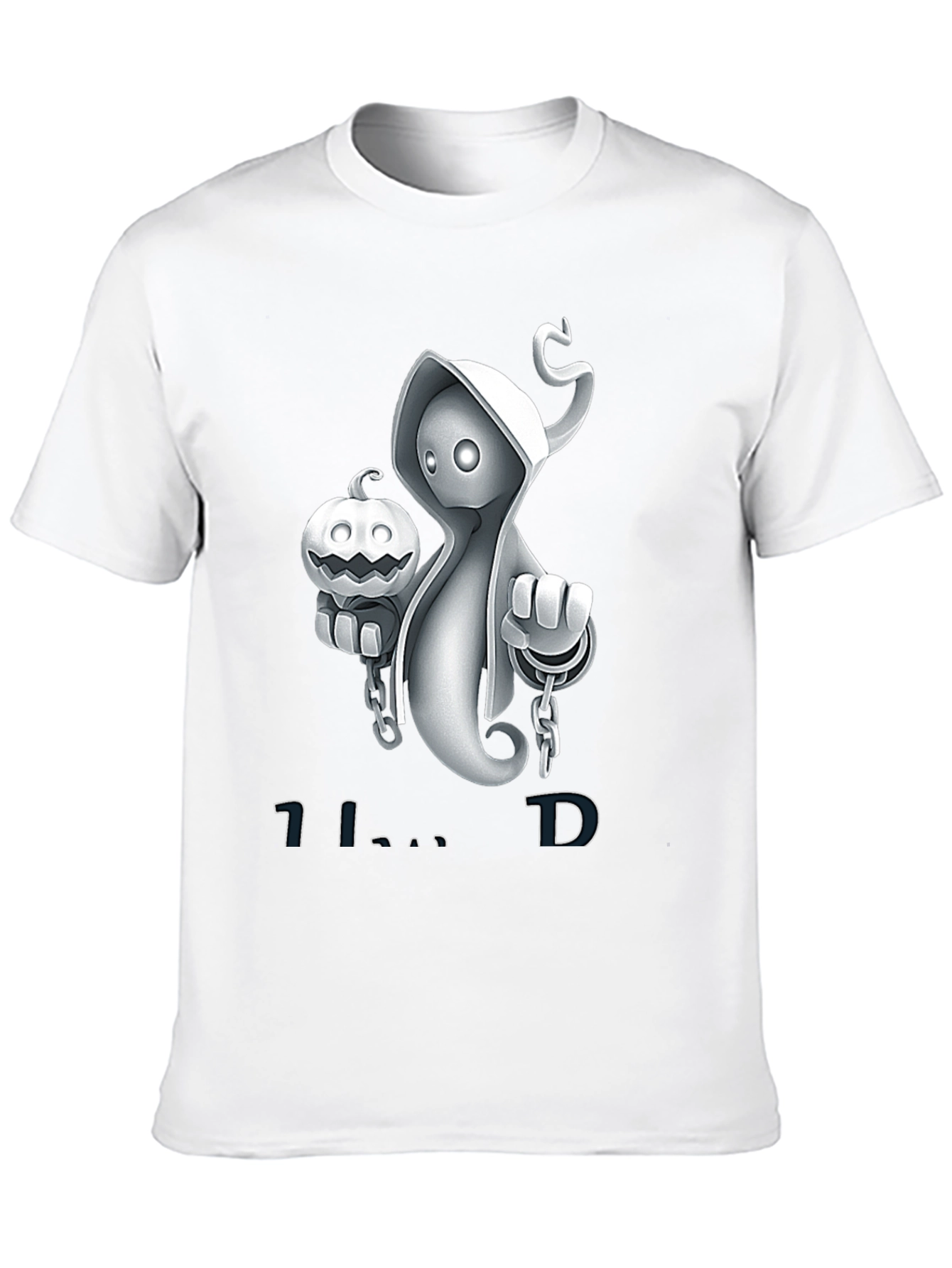 Spooky Ghost Pumpkin Halloween T-Shirt