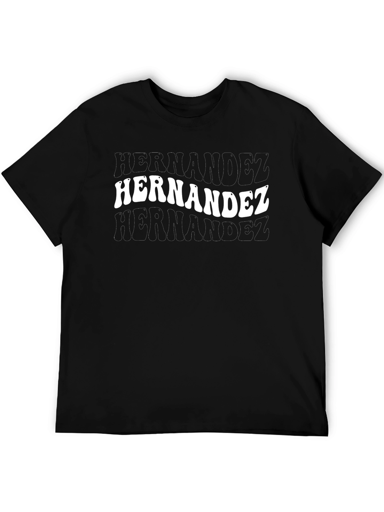 Hernandez Retro Style Black T-Shirt