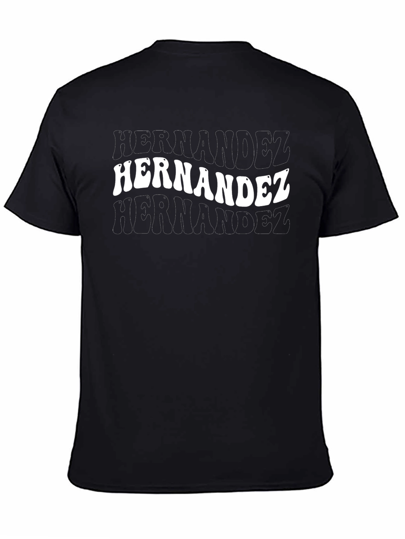 Hernandez Retro Style Black T-Shirt