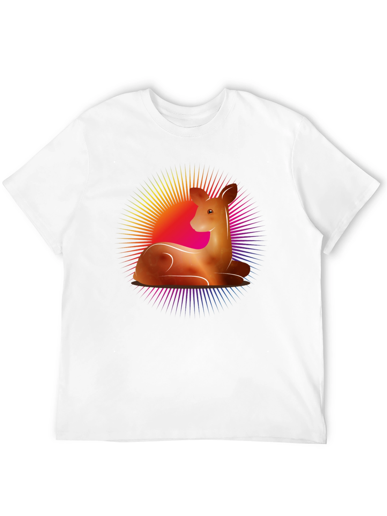 Deer Graphic Tee - Black Casual Shirt