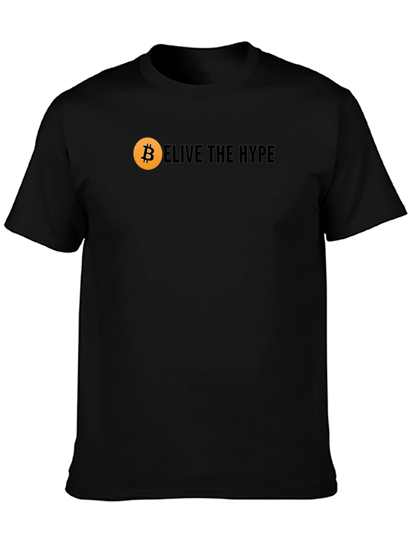 Believe The Hype Bitcoin Black Graphic Tee