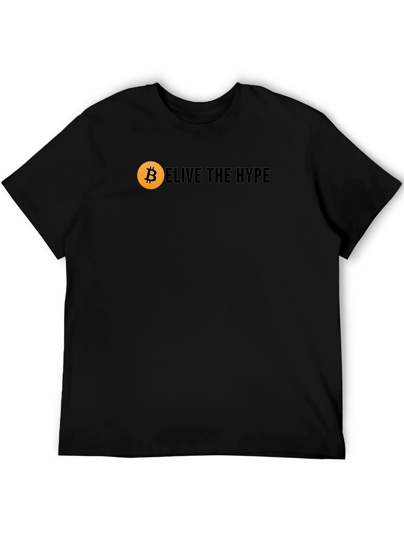 Believe The Hype Bitcoin Black Graphic Tee