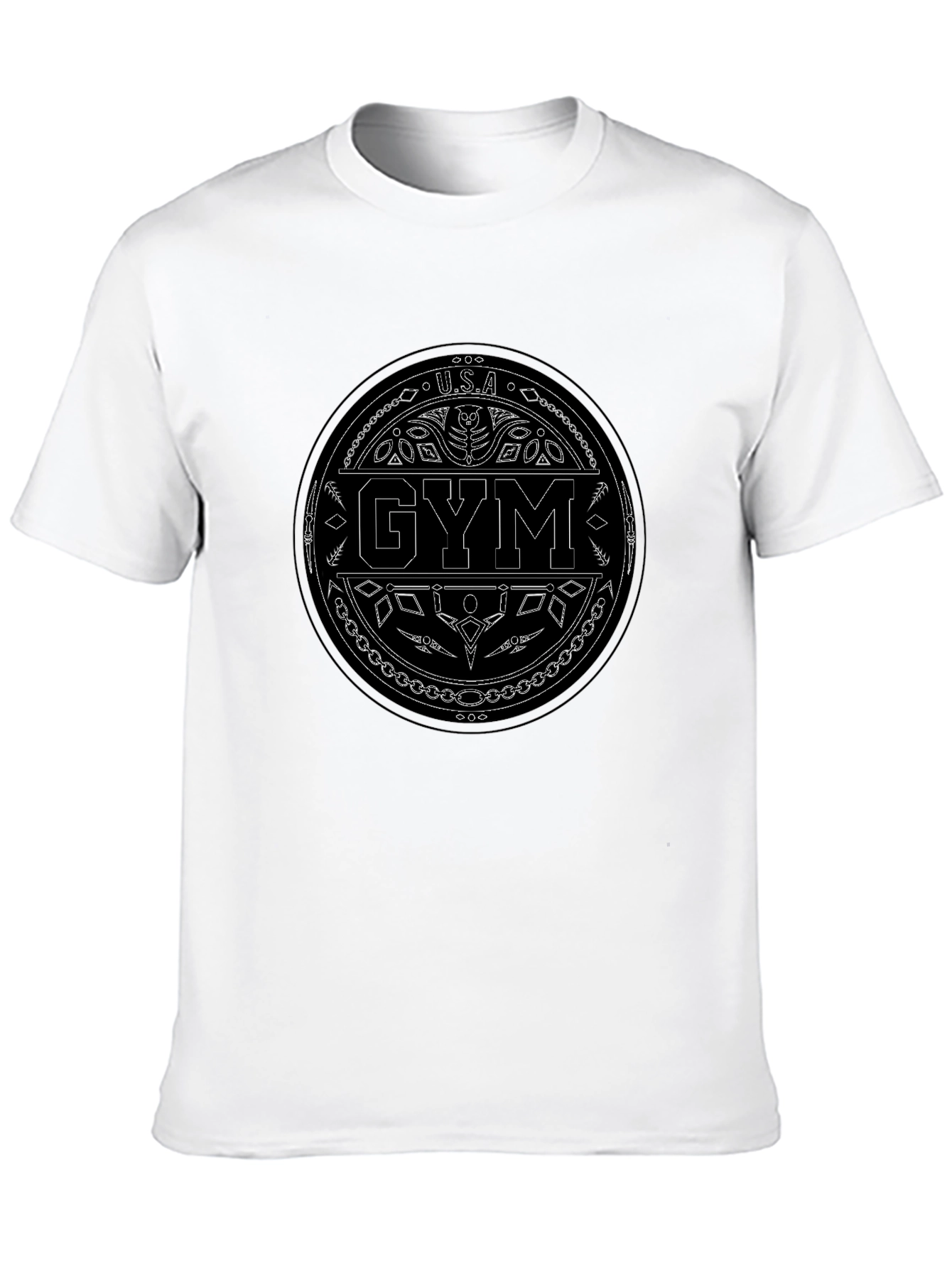 USA Gym Black T-Shirt - Stylish Workout Apparel