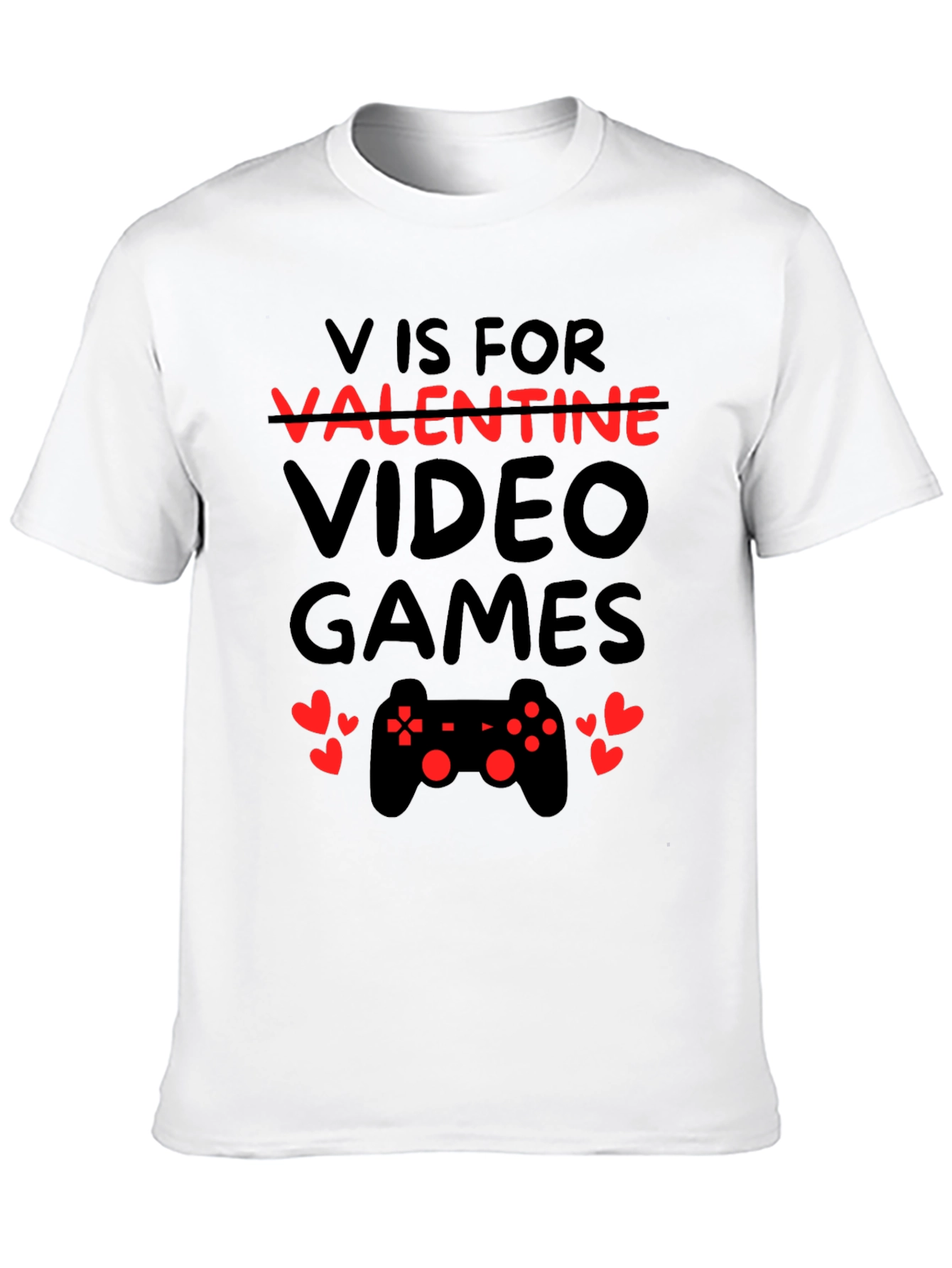 V is for Video Games Valentine T-Shirt