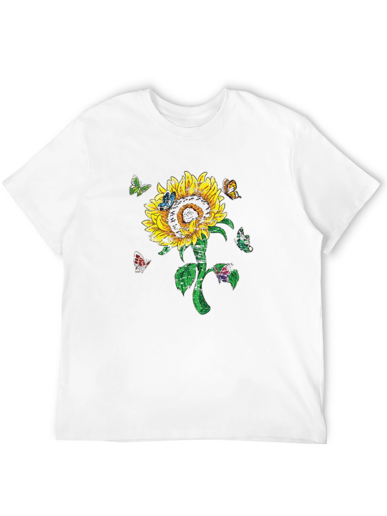 Sunflower and Butterfly Graphic Tee
