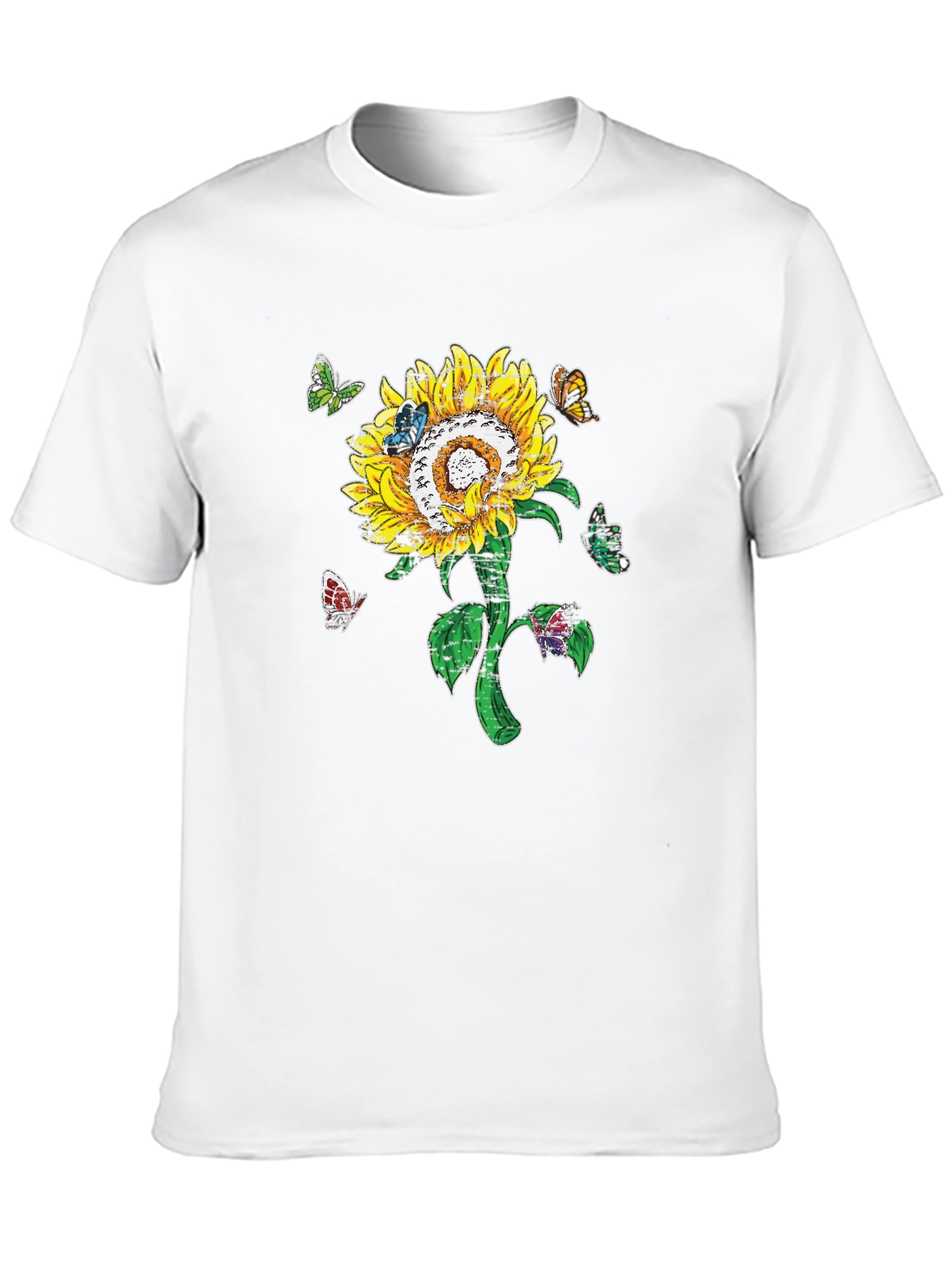 Sunflower and Butterfly Graphic Tee