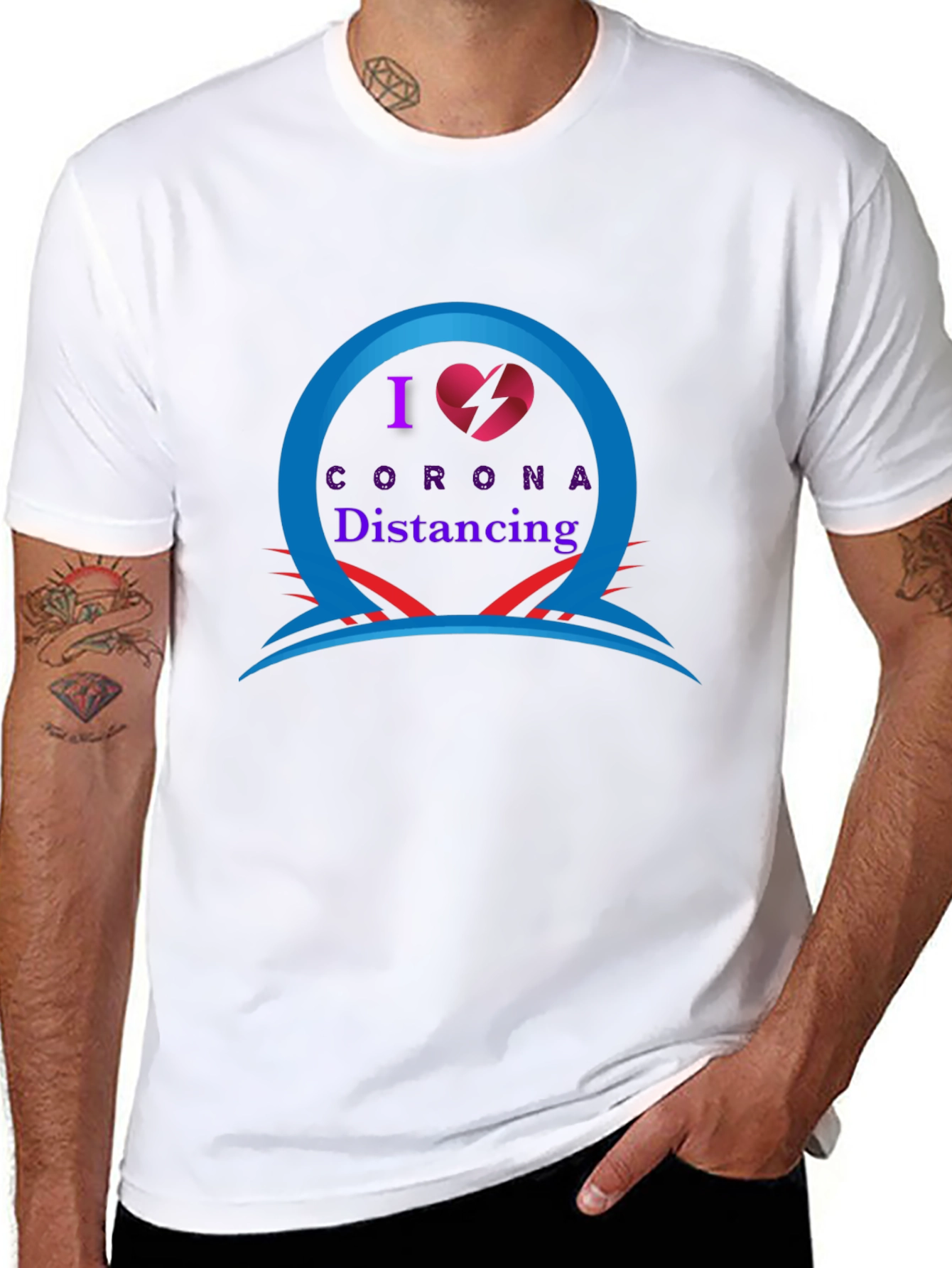 I Heart Corona Distancing Novelty T-Shirt