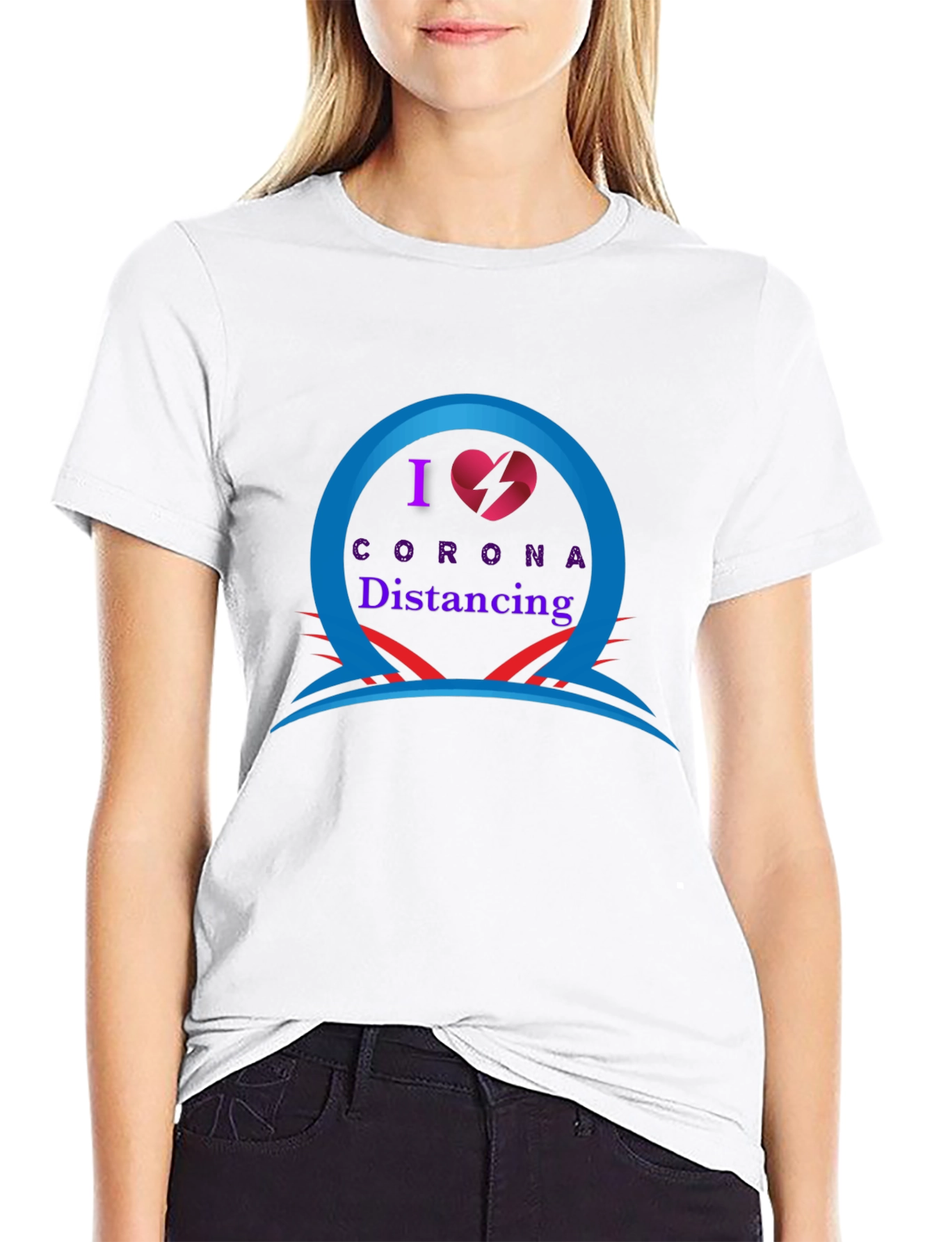I Heart Corona Distancing Novelty T-Shirt