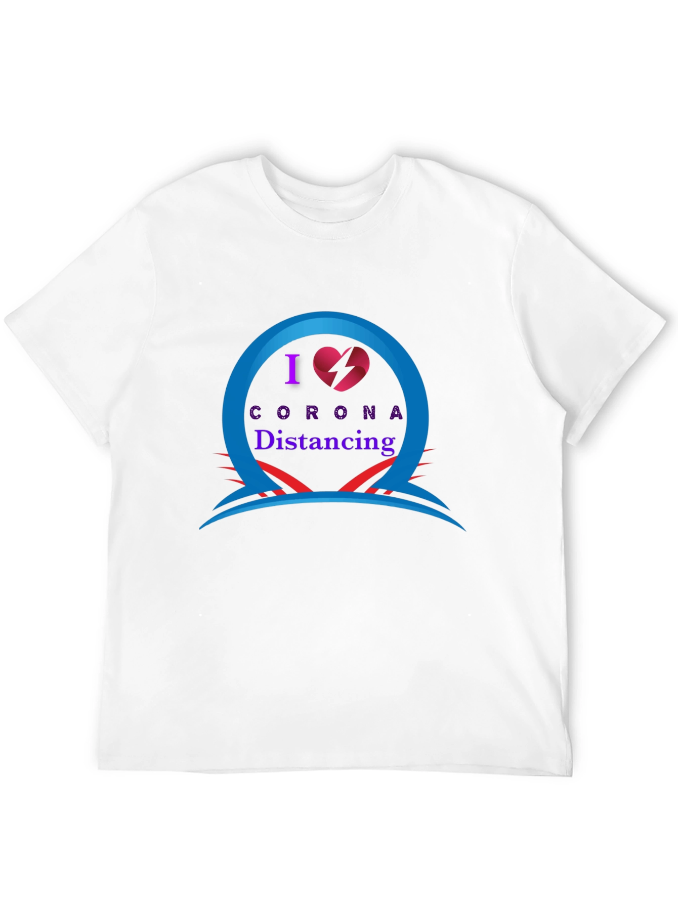 I Heart Corona Distancing Novelty T-Shirt
