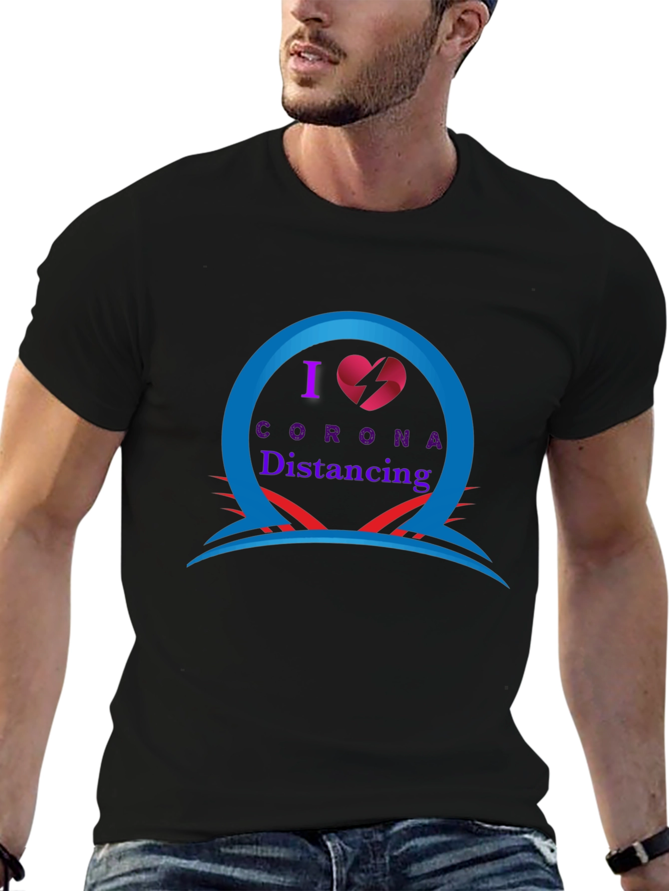 I Heart Corona Distancing Novelty T-Shirt