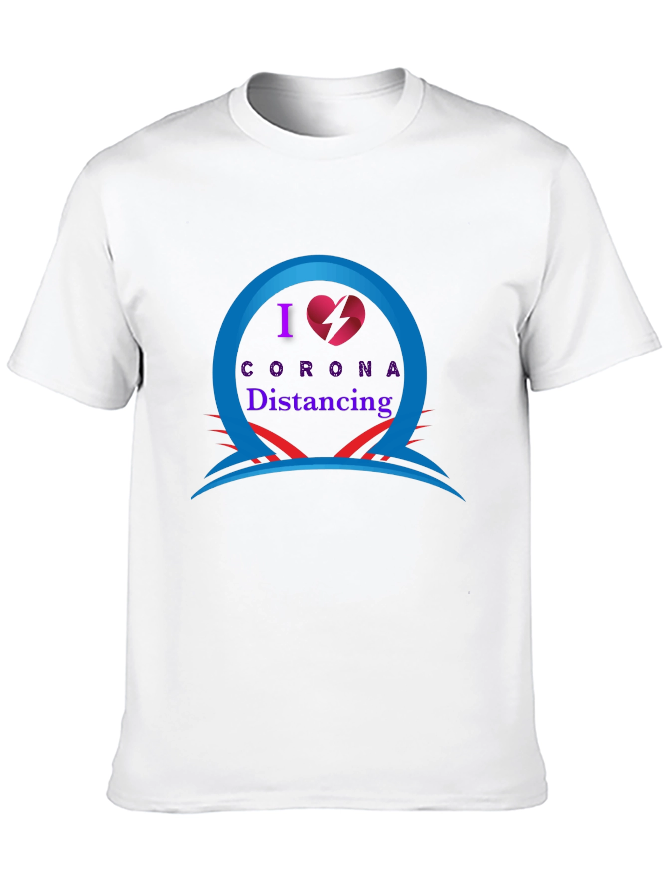 I Heart Corona Distancing Novelty T-Shirt