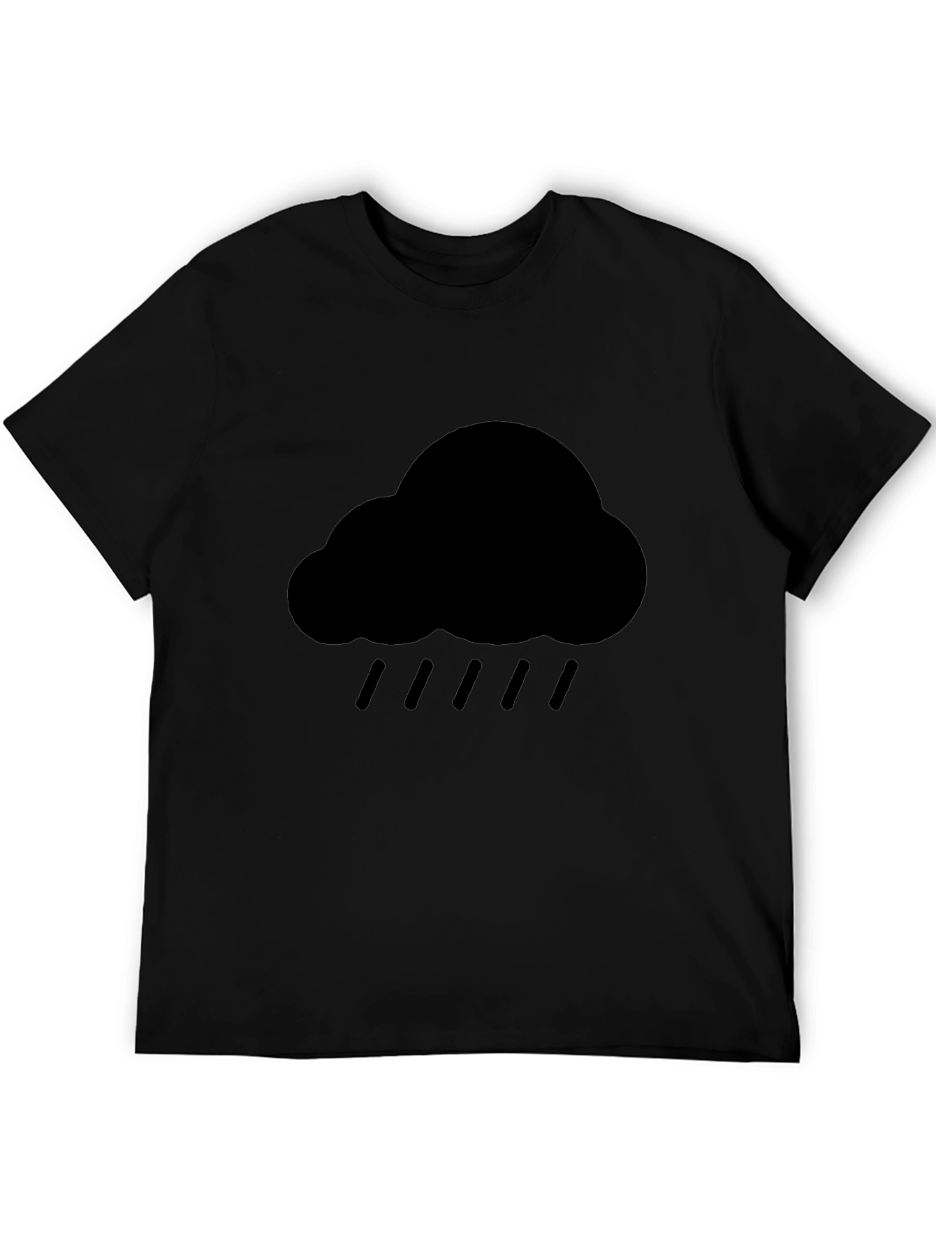 Rain Cloud Black T-Shirt - Weather Graphic Tee