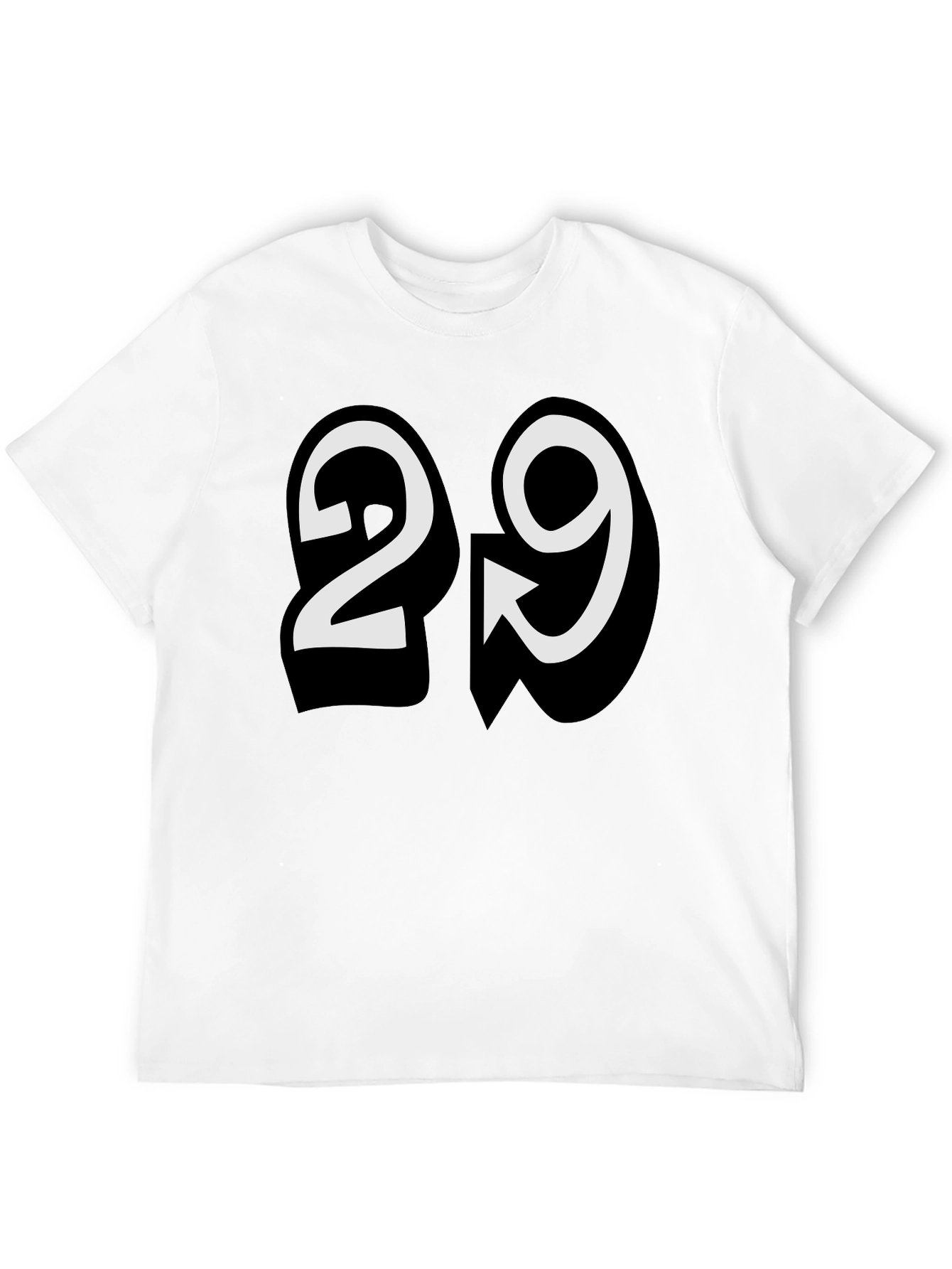 Number 29 Black T-Shirt for Men
