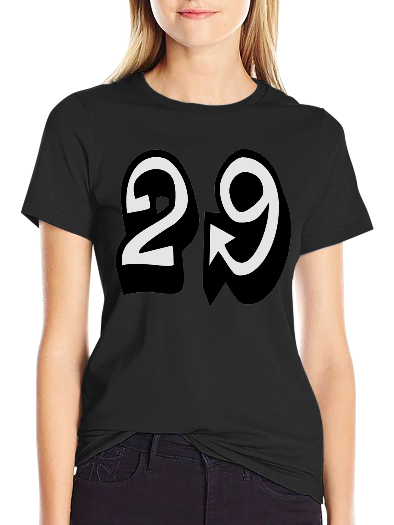 Number 29 Black T-Shirt for Men