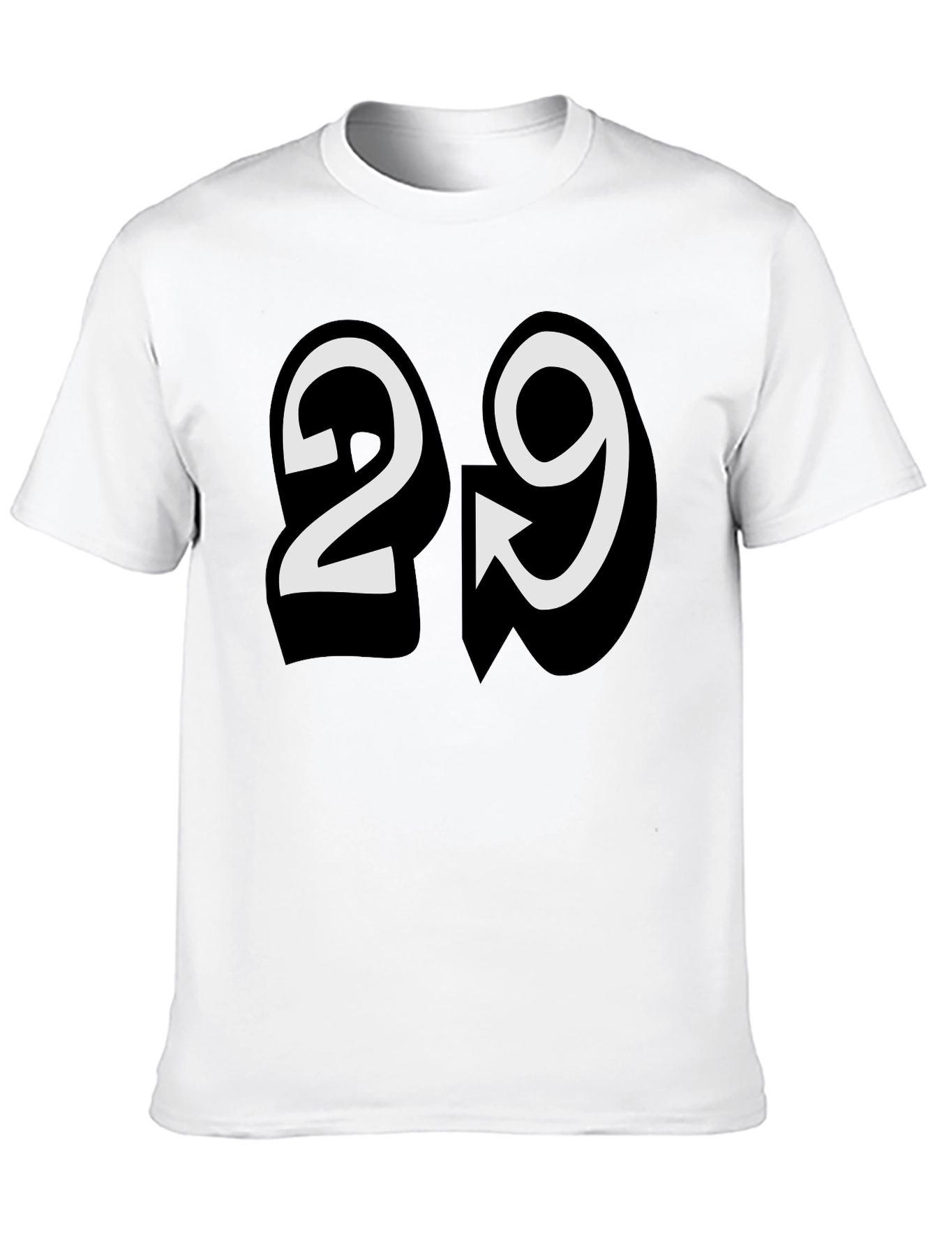 Number 29 Black T-Shirt for Men