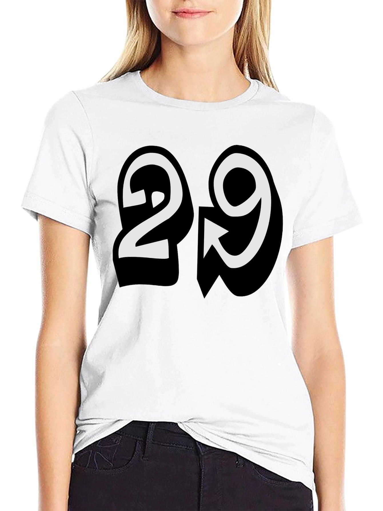 Number 29 Black T-Shirt for Men