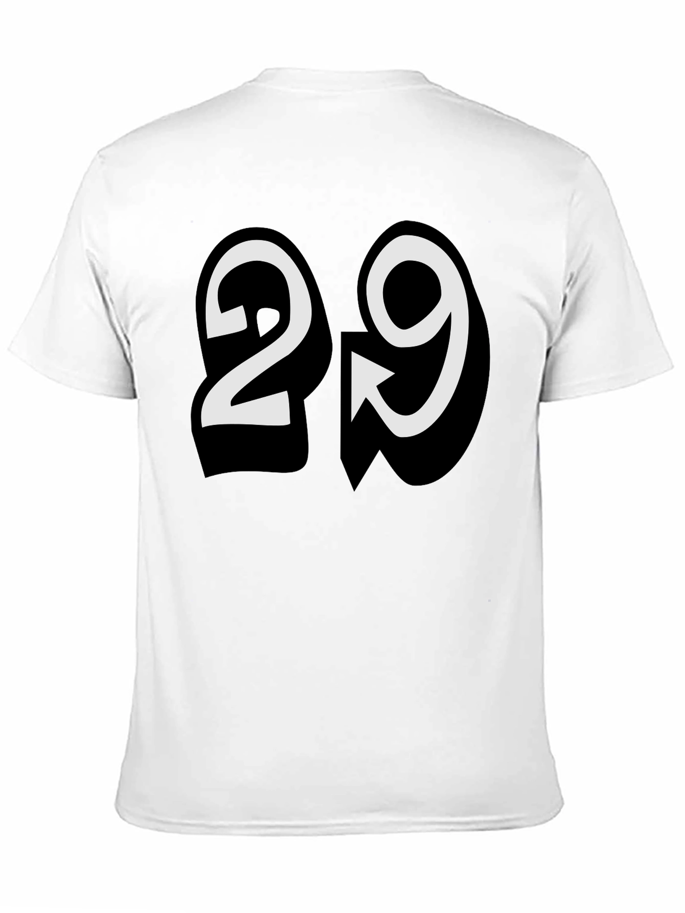 Number 29 Black T-Shirt for Men
