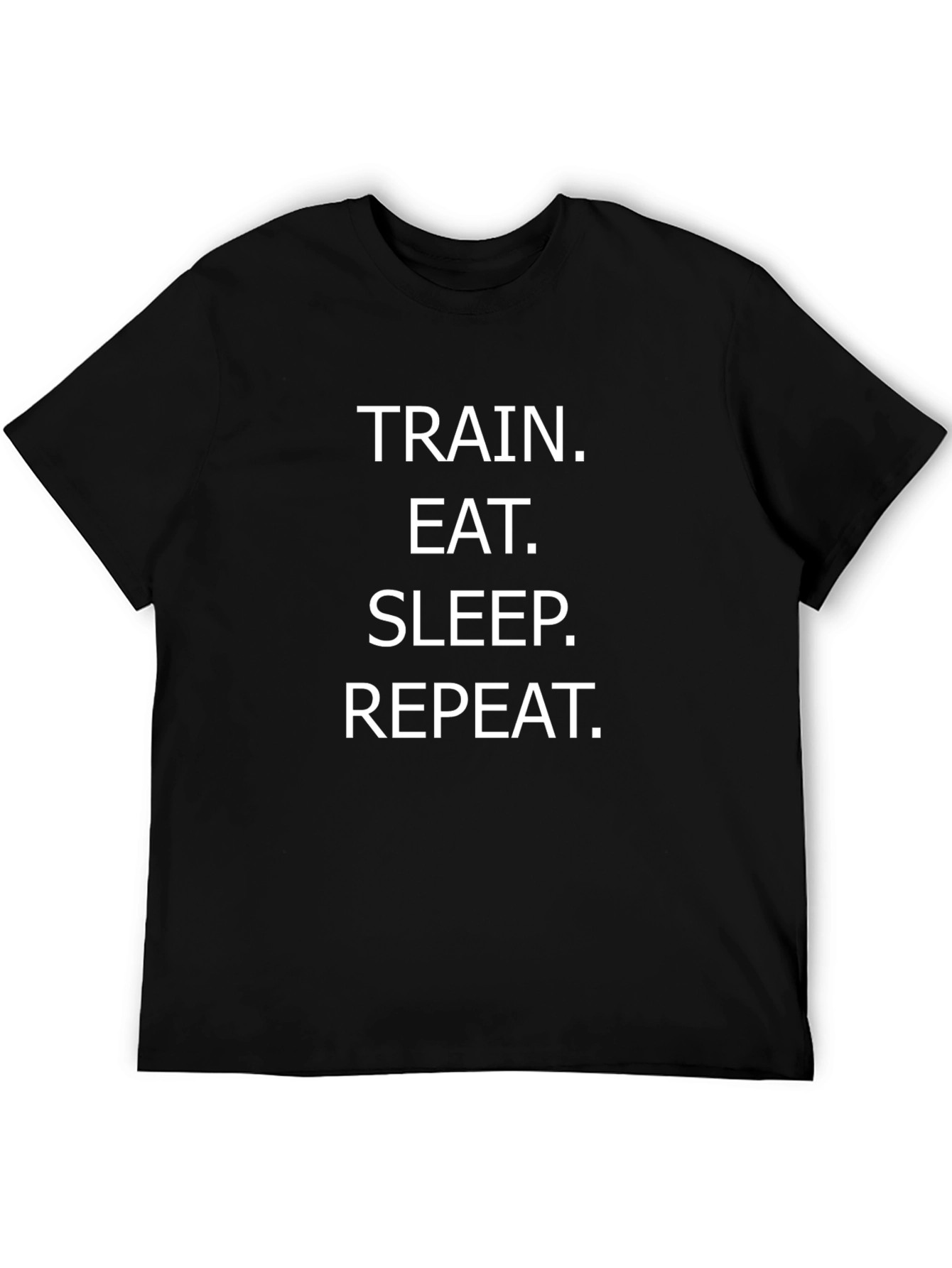 Train Eat Sleep Repeat Black Graphic Tee