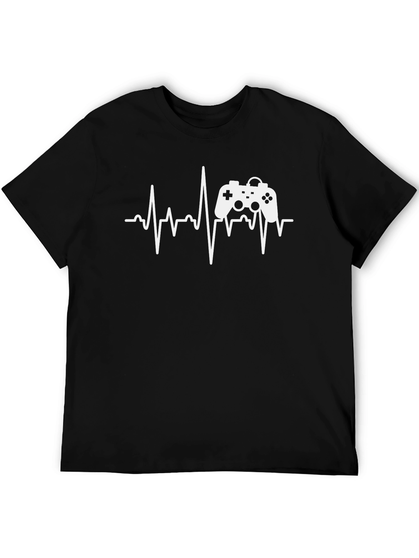 Gamer Heartbeat T-Shirt - Gaming Pulse Design
