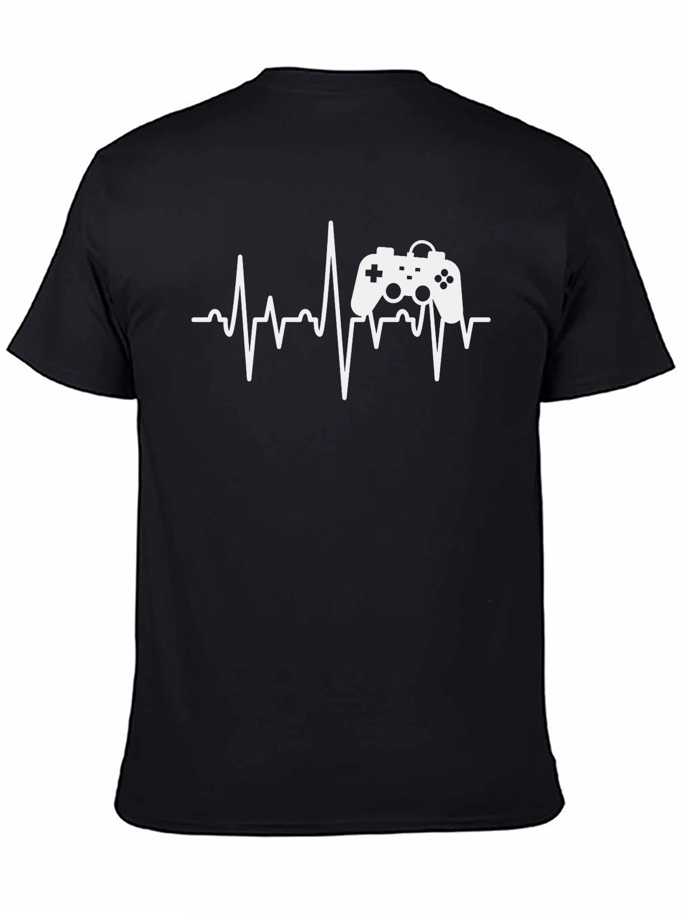 Gamer Heartbeat T-Shirt - Gaming Pulse Design