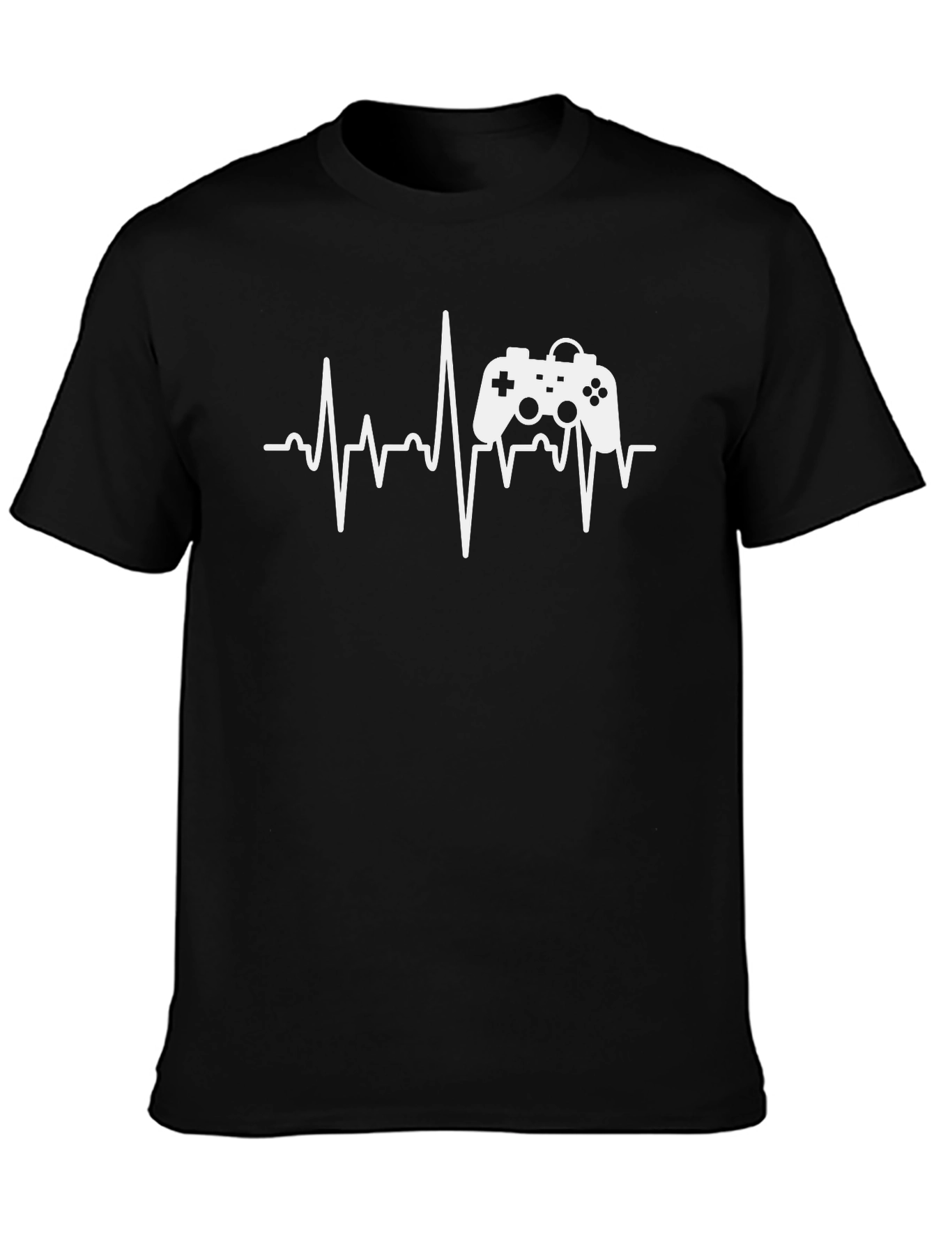 Gamer Heartbeat T-Shirt - Gaming Pulse Design