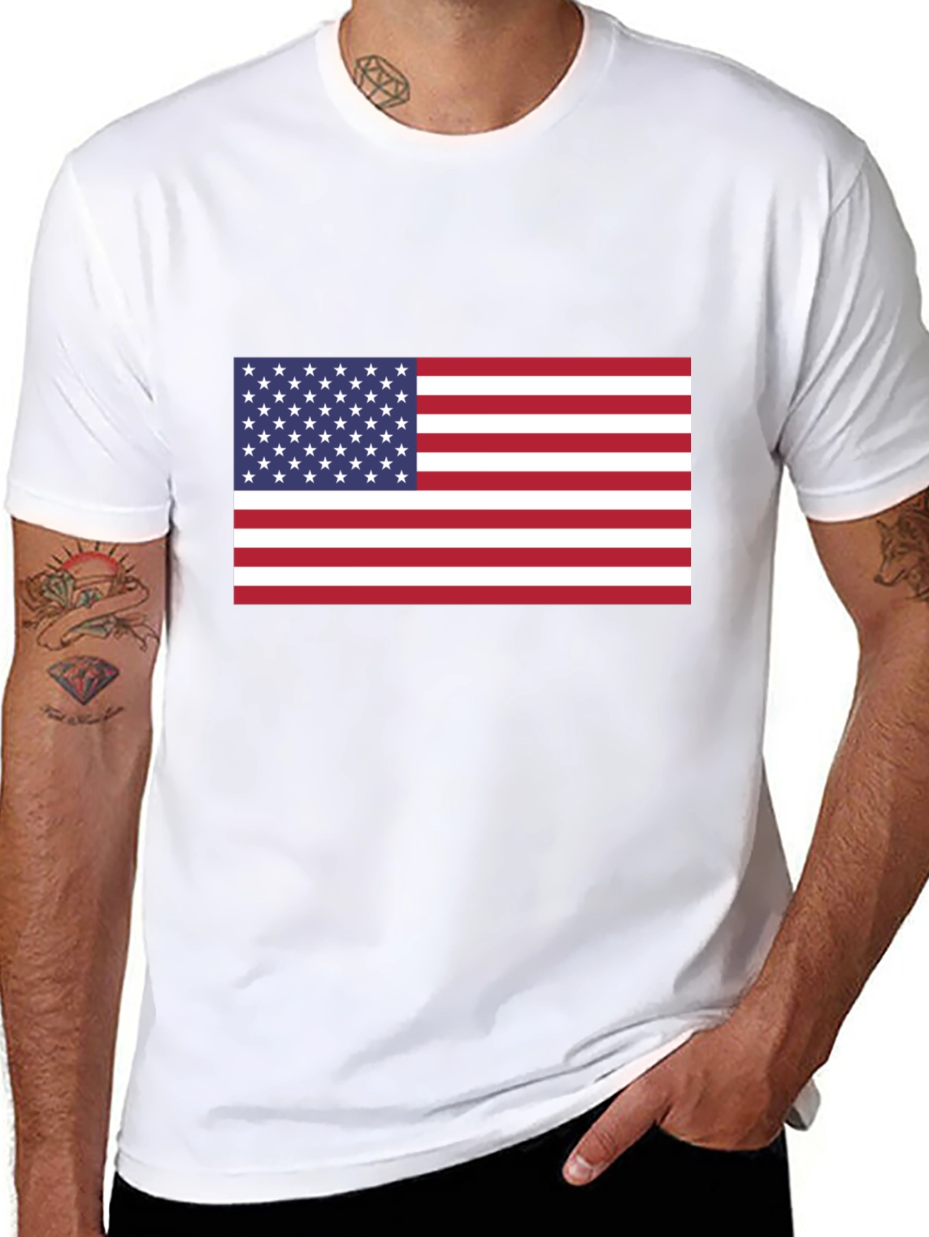 USA Flag Graphic Tee - Patriotic Pride