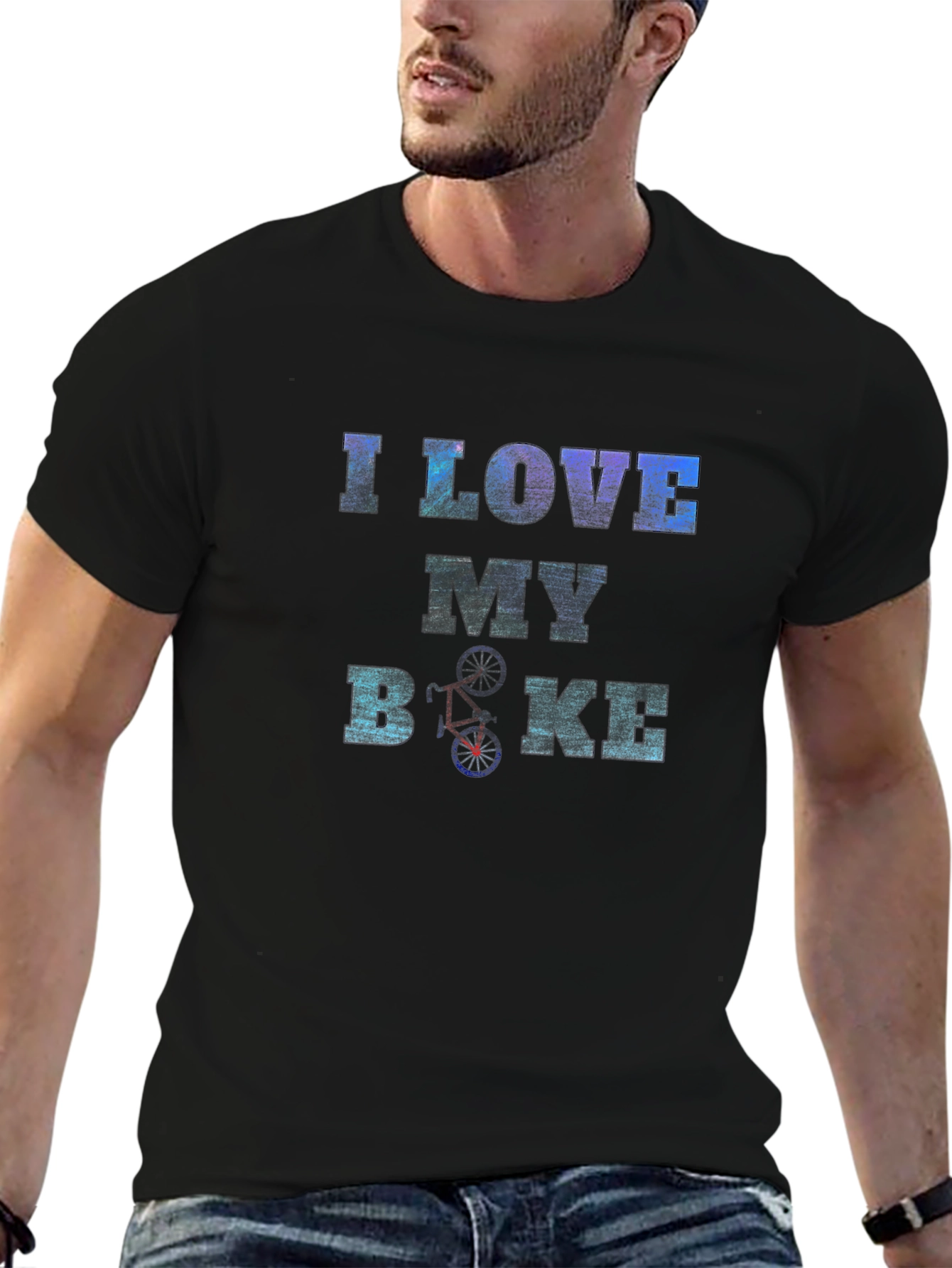 I Love My Bike Graphic Tee - Black