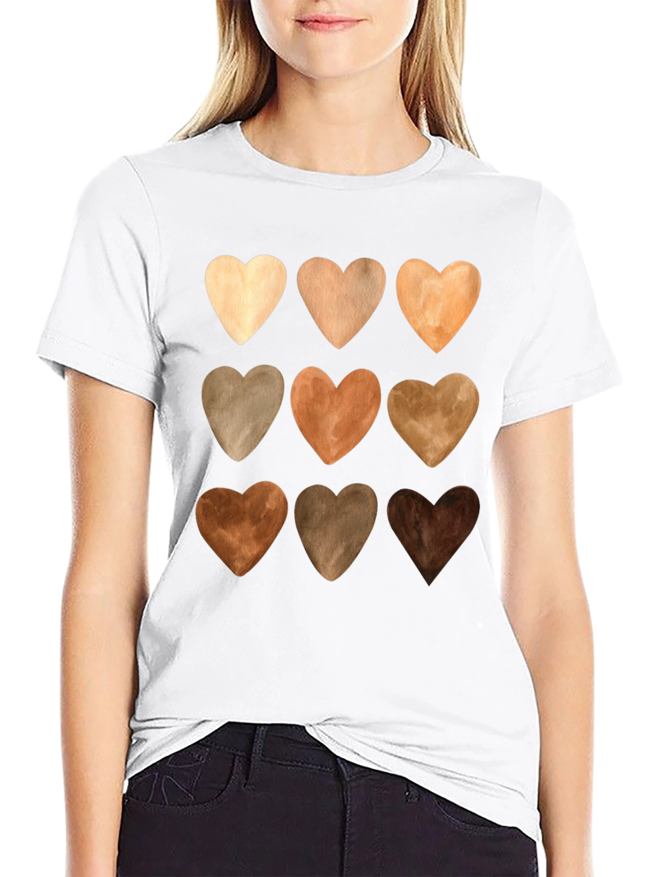 Diversity Love Tee - Nine Heart Tones Unity T-Shirt