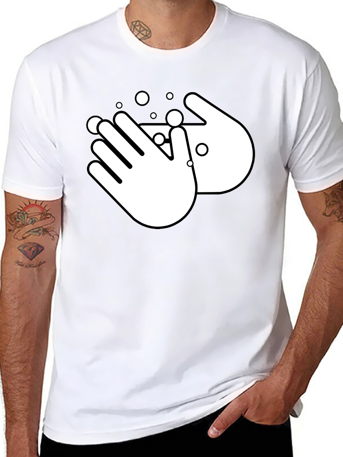 Wash Your Hands Black T-Shirt