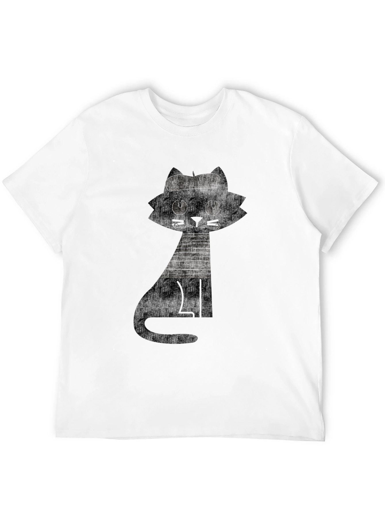 Black Cat Graphic Tee - Unique Design