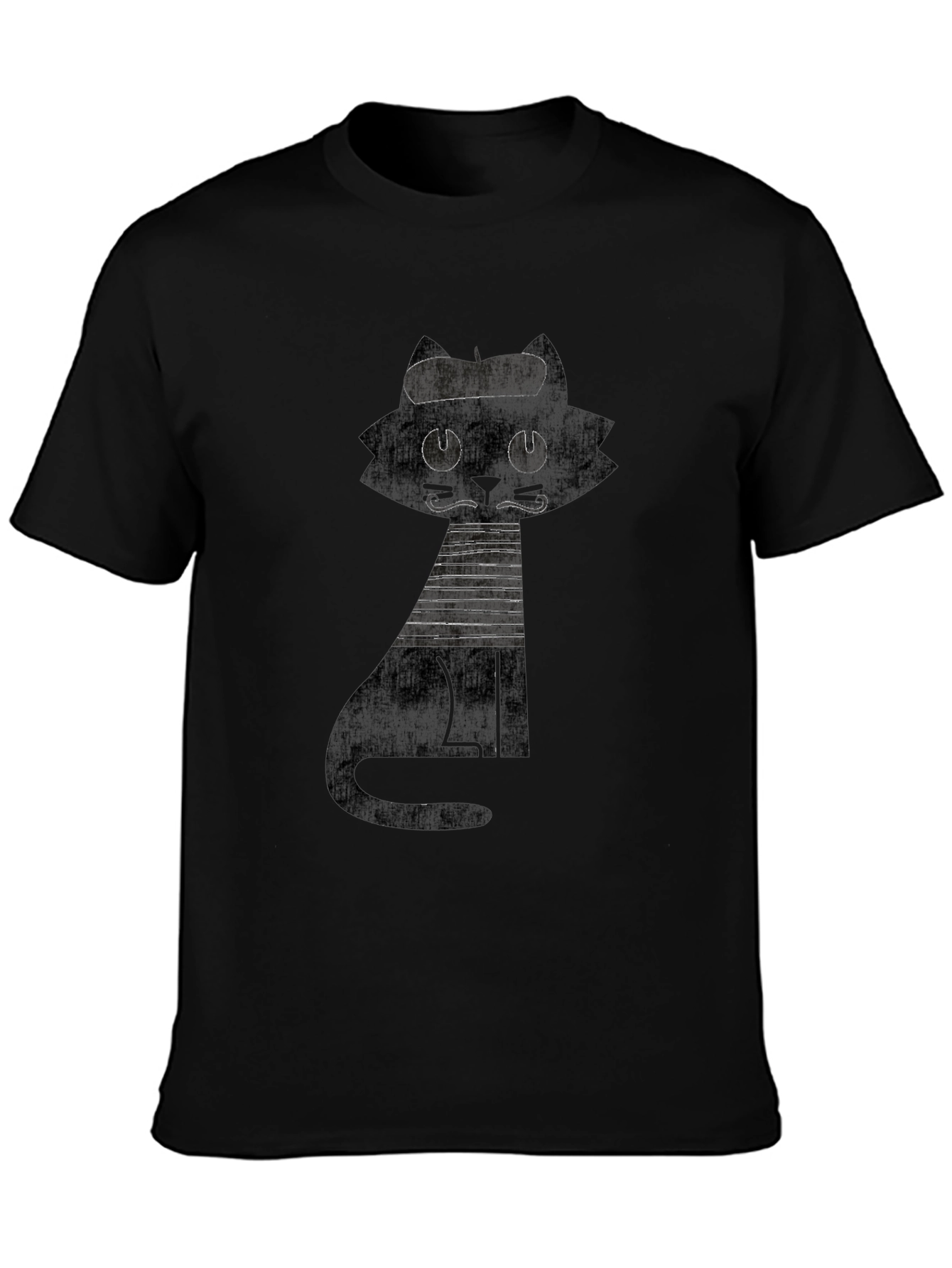 Black Cat Graphic Tee - Unique Design