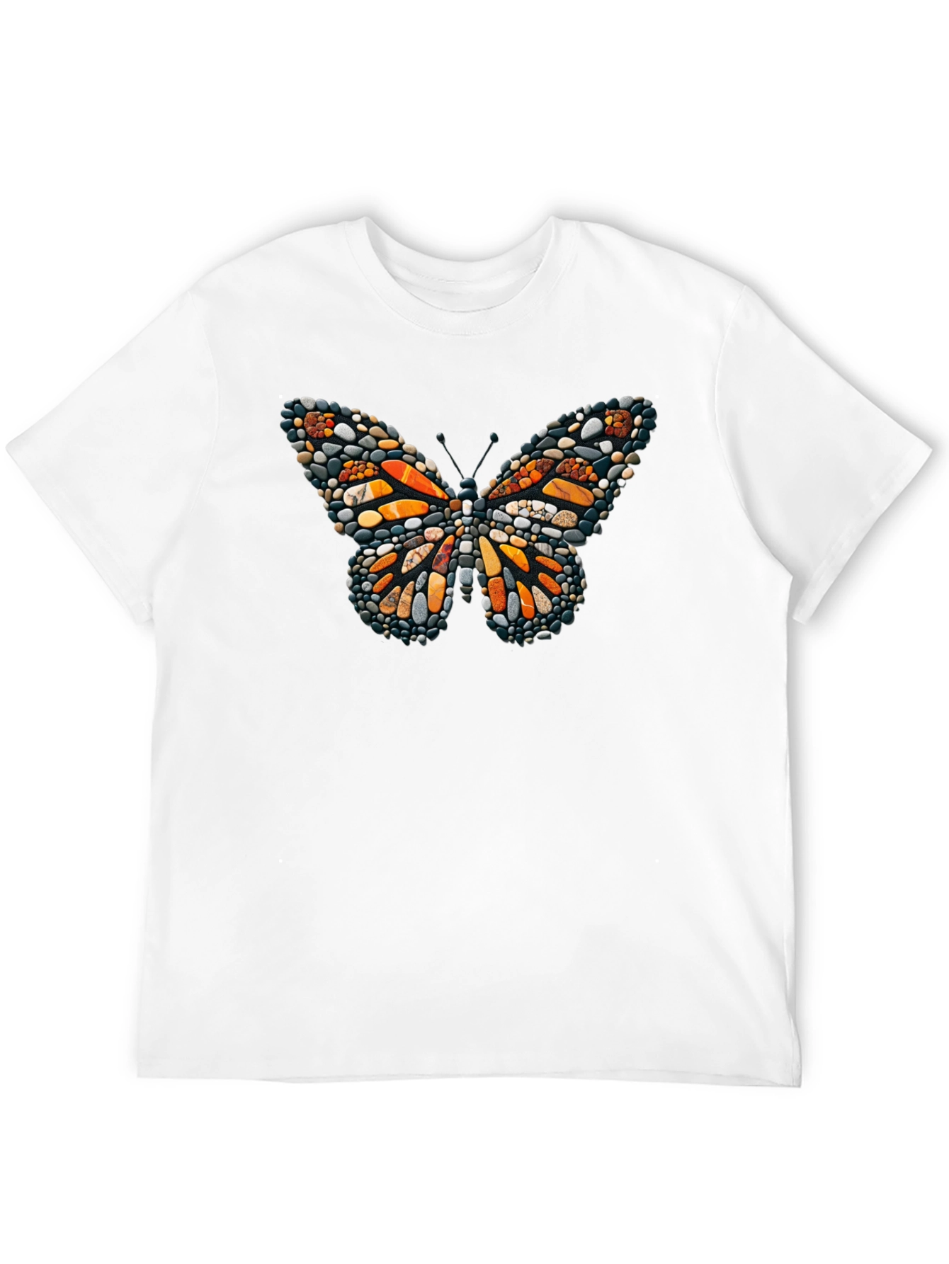 Butterfly Stone Art Black Tee