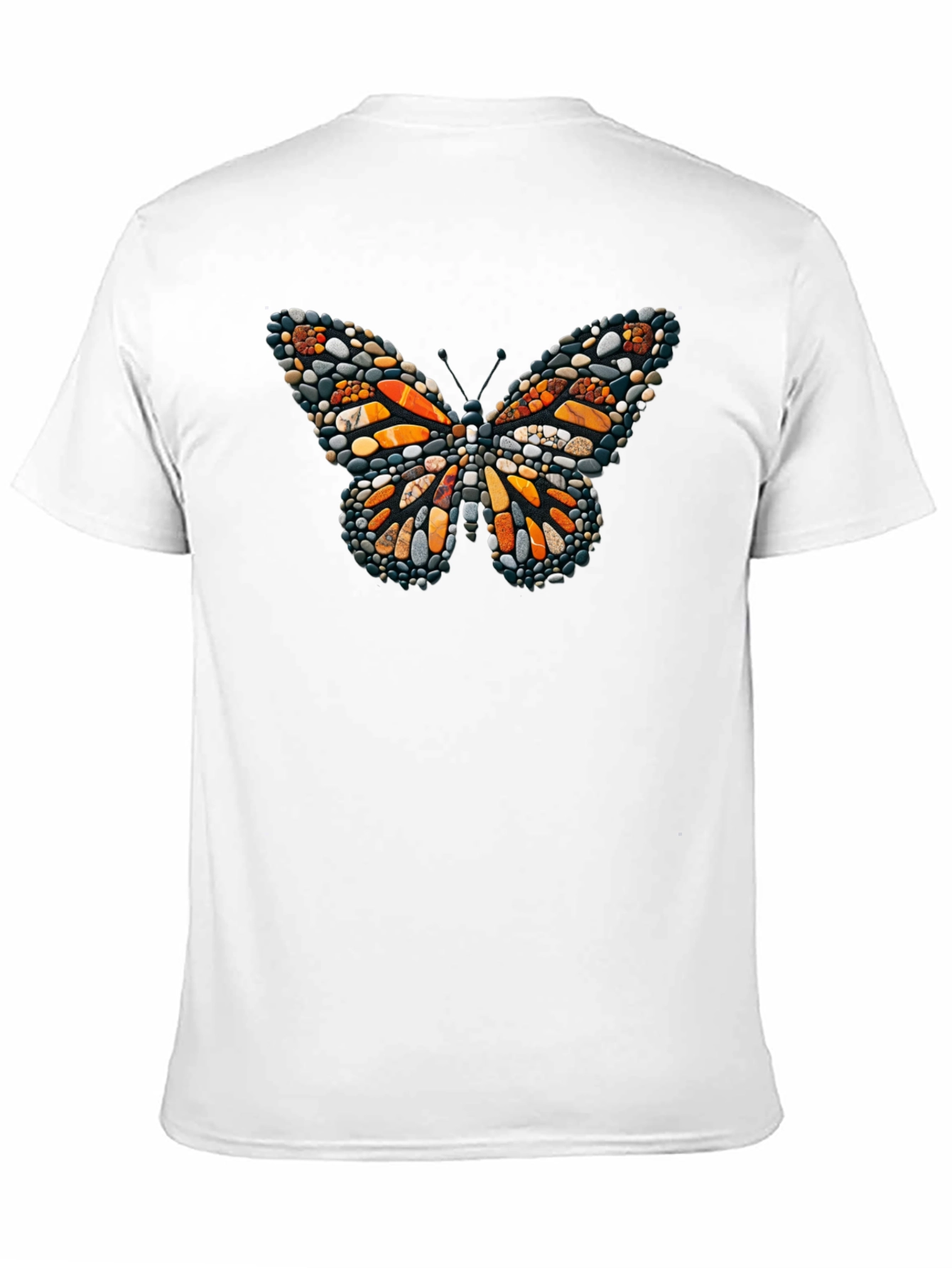 Butterfly Stone Art Black Tee