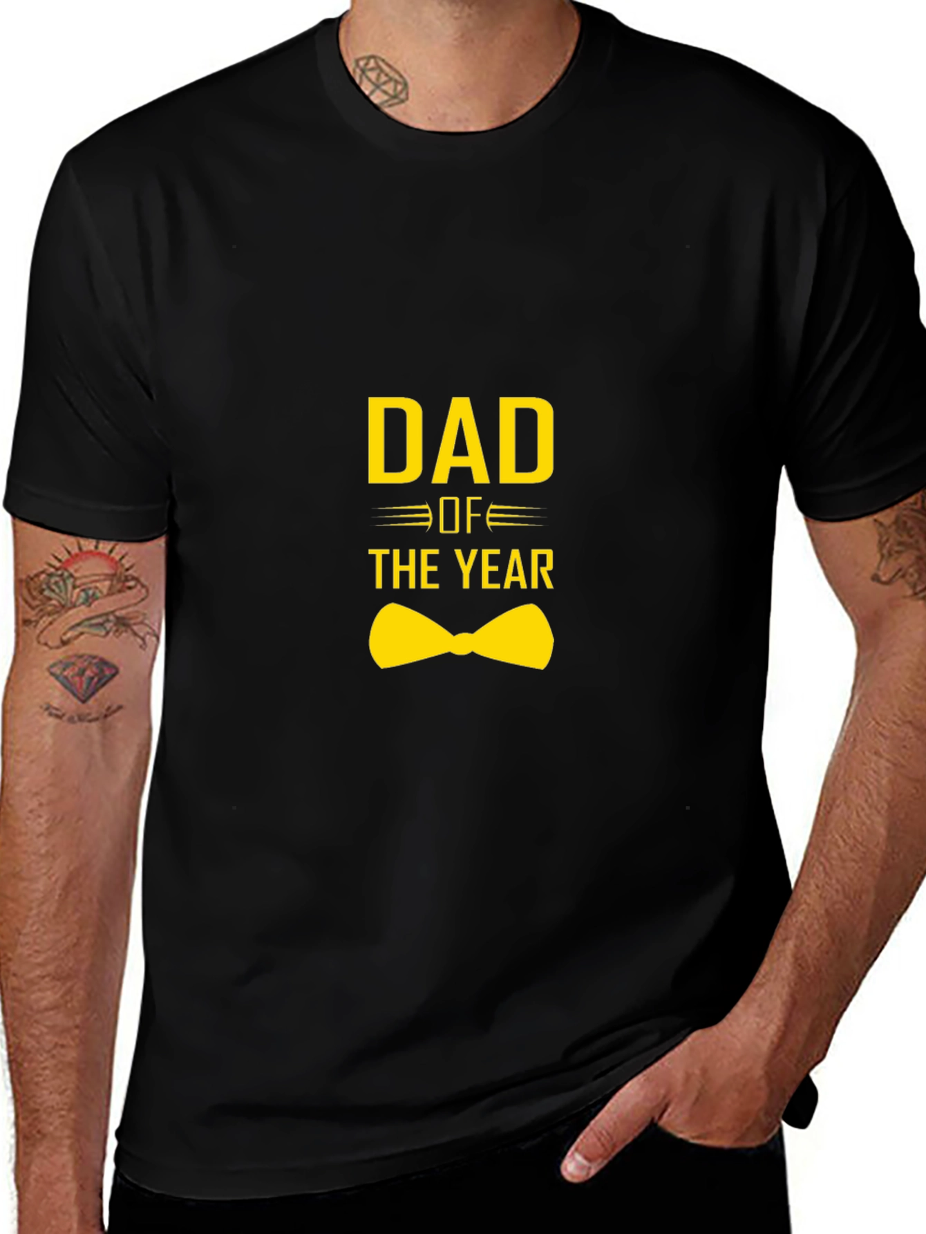 Dad of the Year T-Shirt - Black Graphic Tee