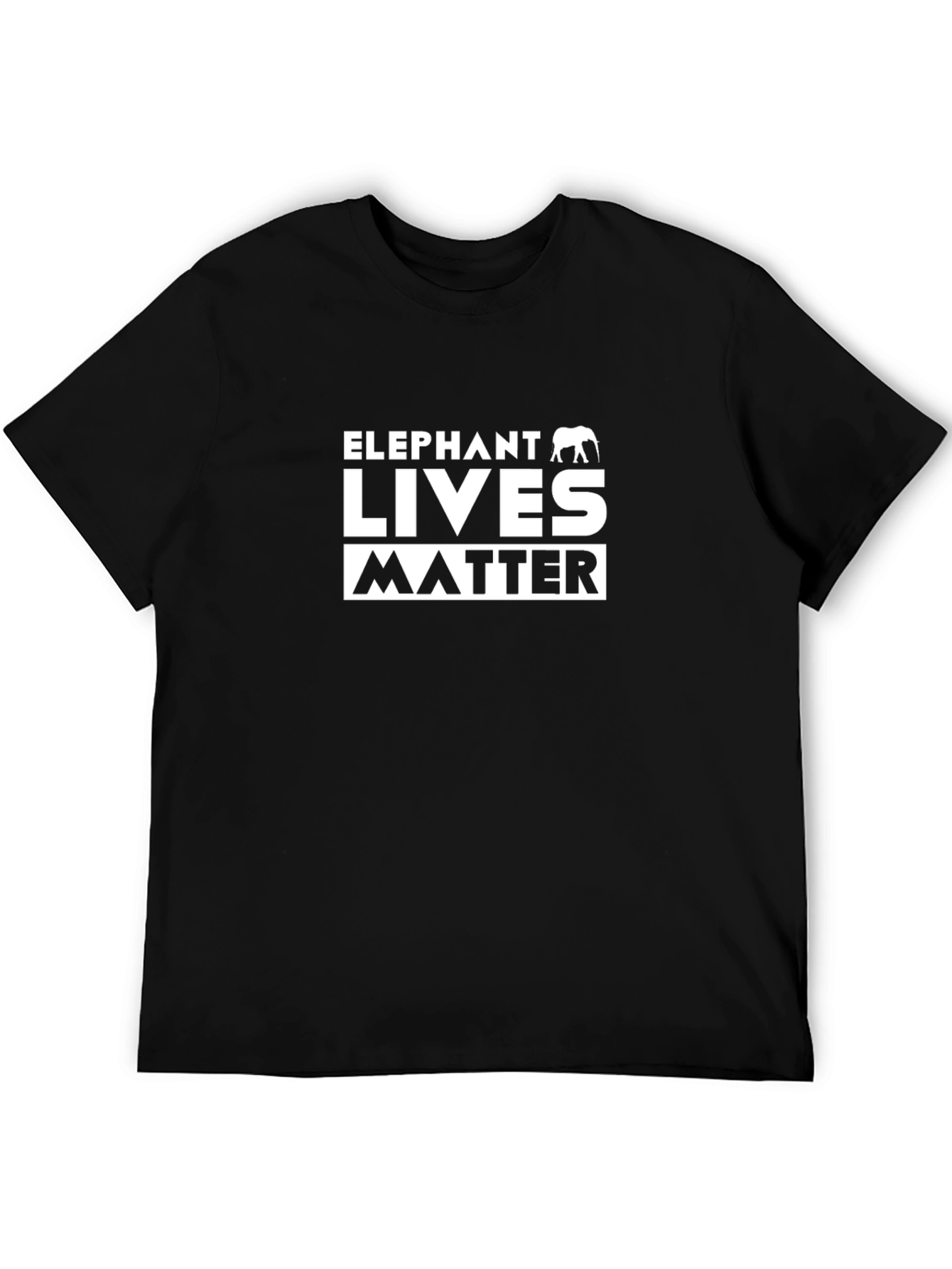 Elephant Lives Matter Graphic Tee - Black