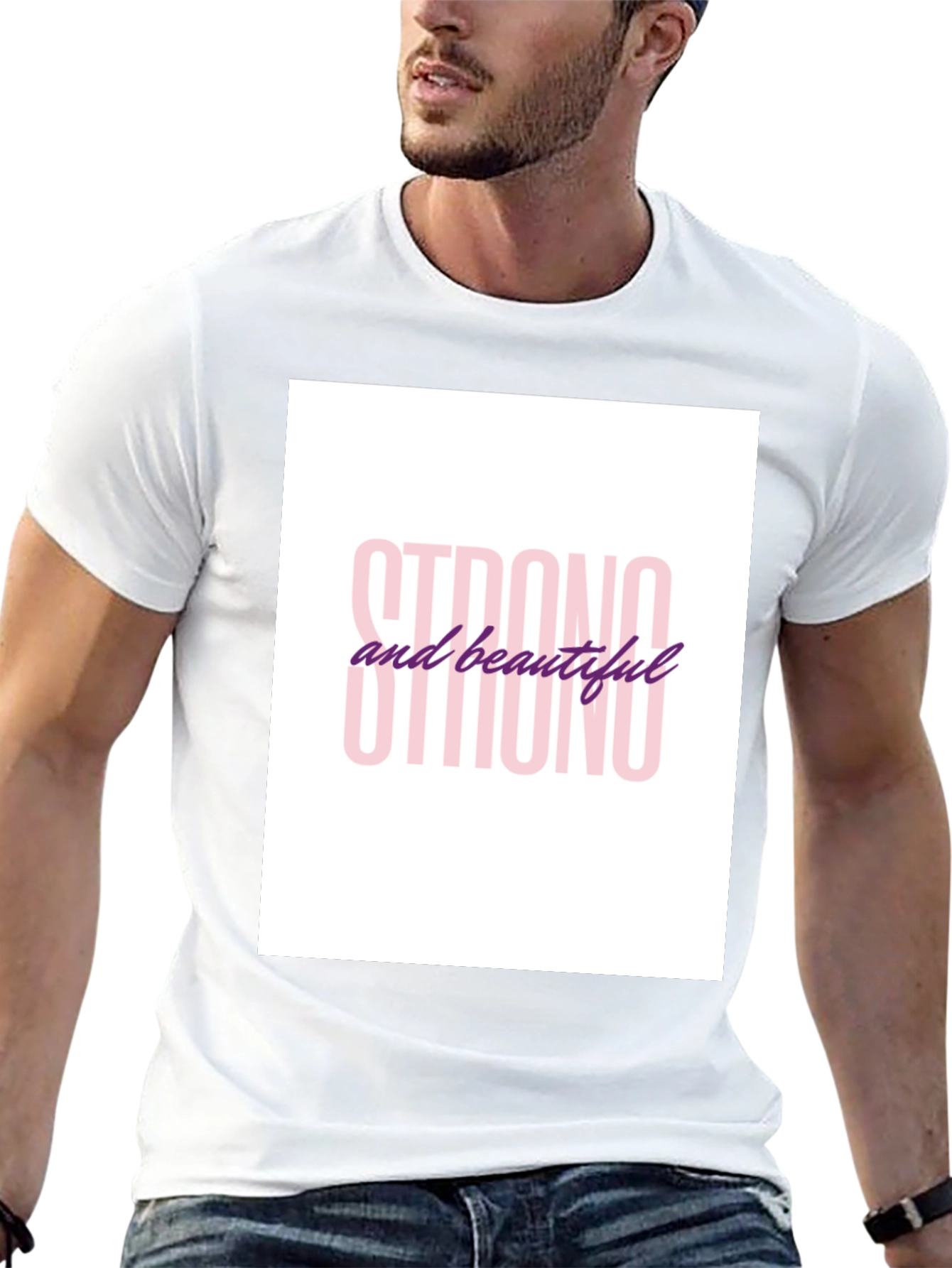 Strong & Beautiful Graphic Tee - Empowering Statement Shirt