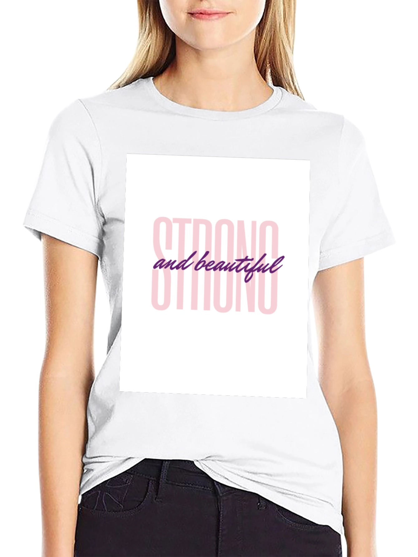 Strong & Beautiful Graphic Tee - Empowering Statement Shirt