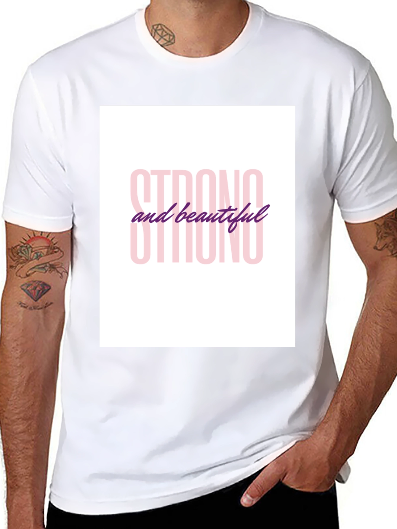 Strong & Beautiful Graphic Tee - Empowering Statement Shirt